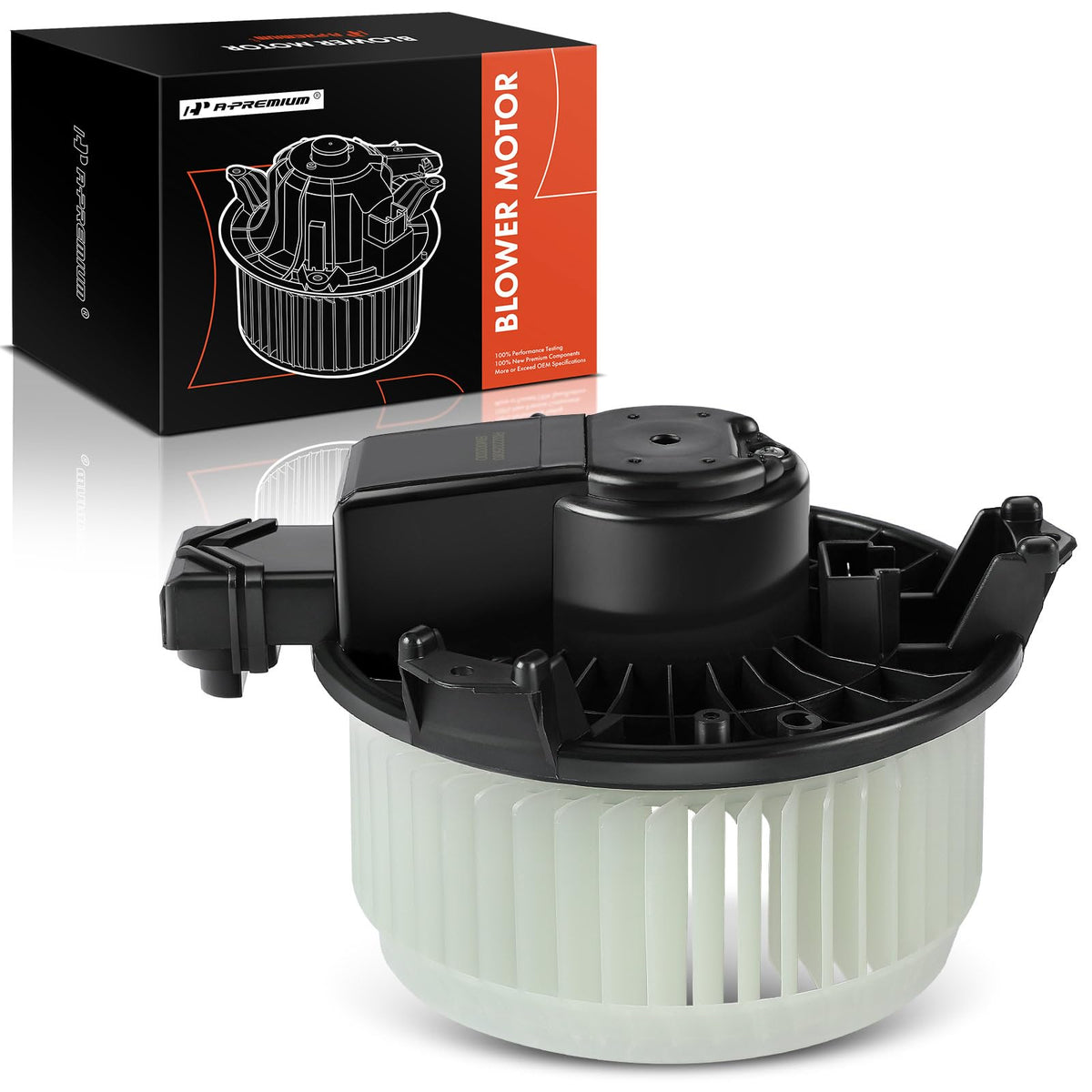A-Premium Heater Blower Motor With Fan Cage Replacement For Chrysler Sebring Dodge Ram 1500 2500 3500 Ford Jeep Honda Acura Subaru Jaguar Lincoln Front Side