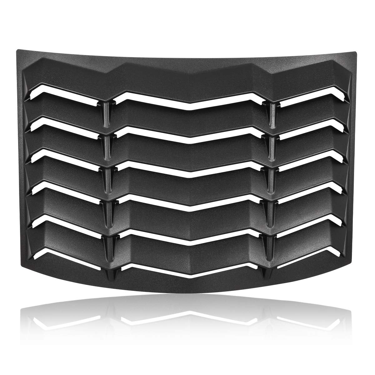 CUMART Rear Window Louvers for Chevy Camaro 2010-2015, Matte Black ABS Sun Shade Cover