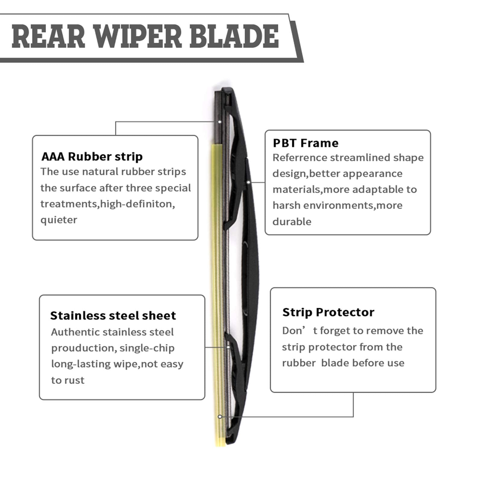 Hodee Rear Wiper Arm Blade Nut Set Replacement For Ford Escape 2008-2012 Flex 2009-2019,Mercury Mariner 2008-2011,Mazda Tribute