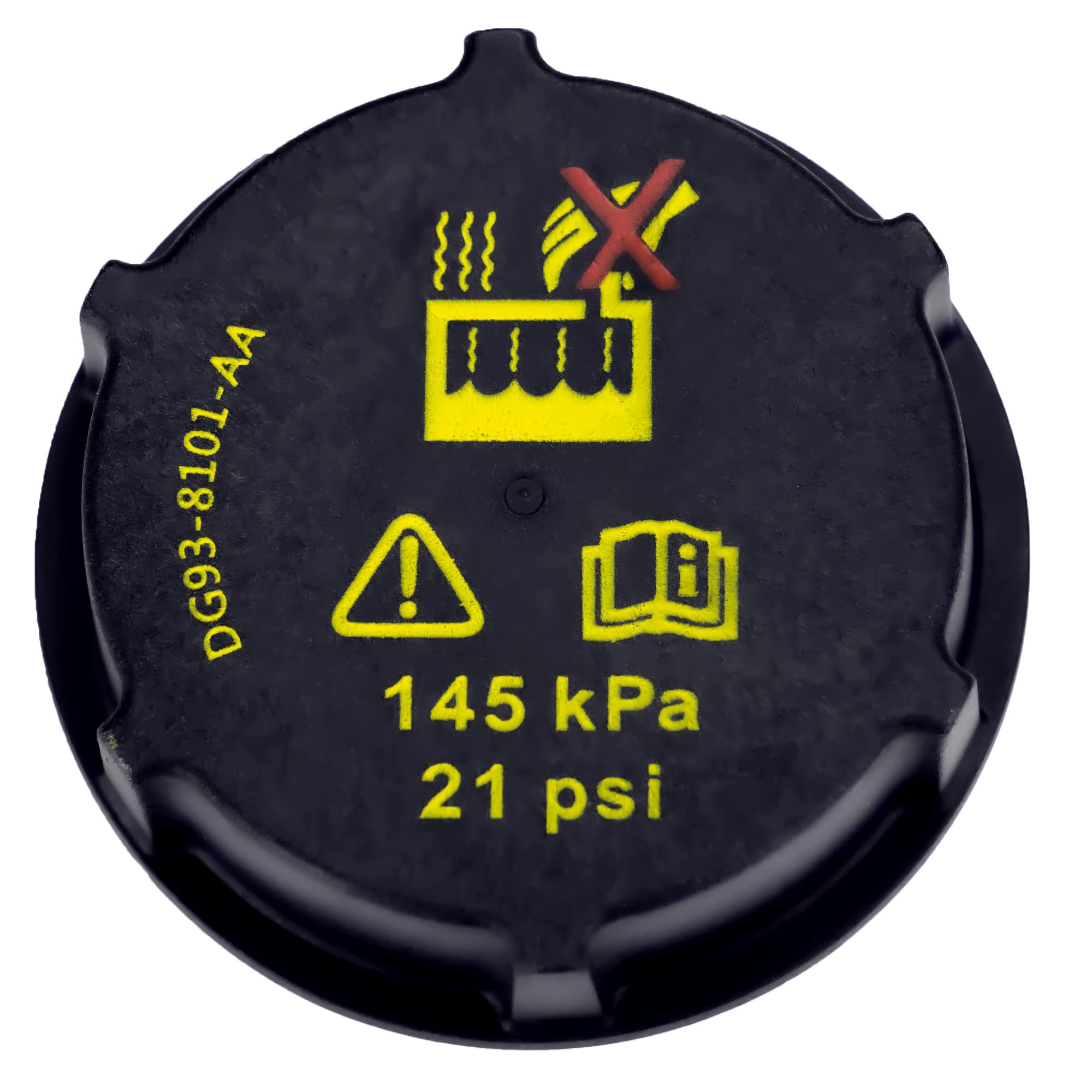 Radiator Surge Tank Cap,Coolant Reservoir Cap Compatible with Ford F150 F250 F350 F450 F550 F600 Bronco Edge Escape Ranger Focus Mustang Fusion Expedition Explorer Transit &Lincoln Aviator MKC MKX MKZ -Like New