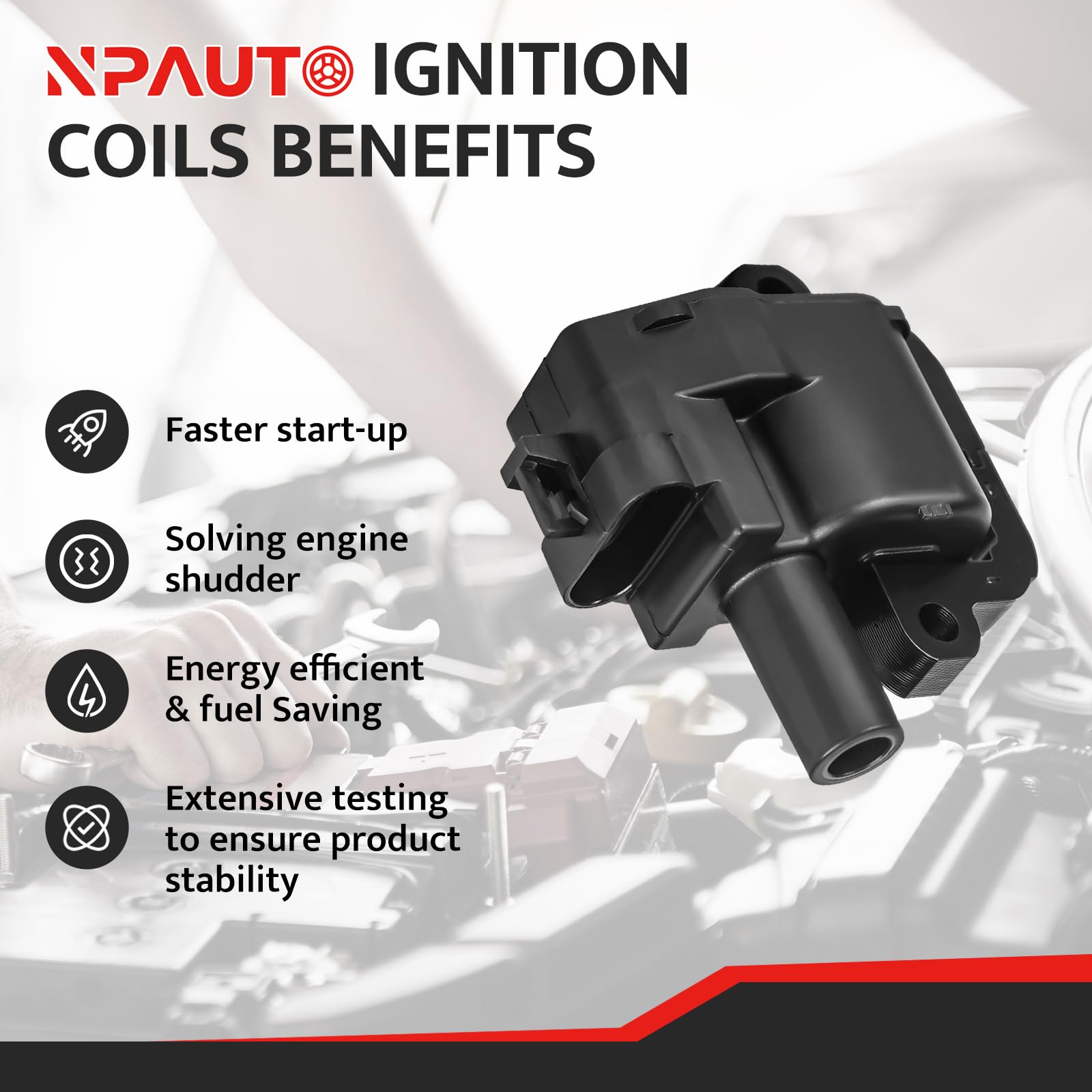 Ignition Coil Pack Compatible With V8 5.7 8.1 1998 1999 2000 2001 2002 Chevy Camaro Corvette Silverado Suburban Express, Gmc Sie