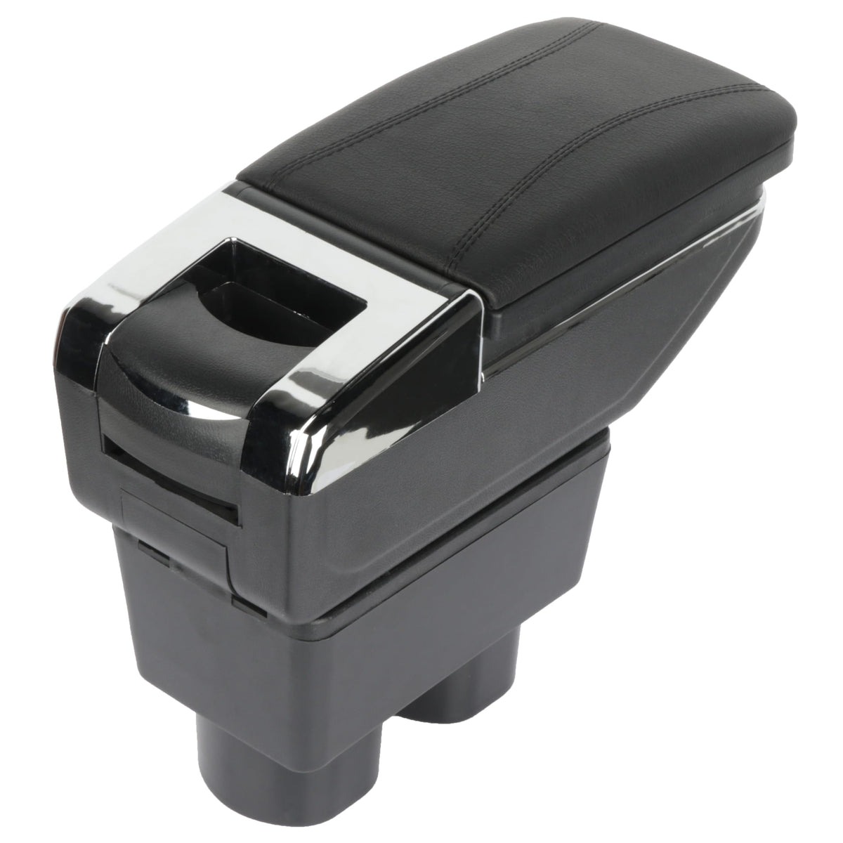 SCITOO Auto Black Armrest Center Console Lid Skin Cover with Console Box Replacement fit for 2007-2011 for Nissan Versa