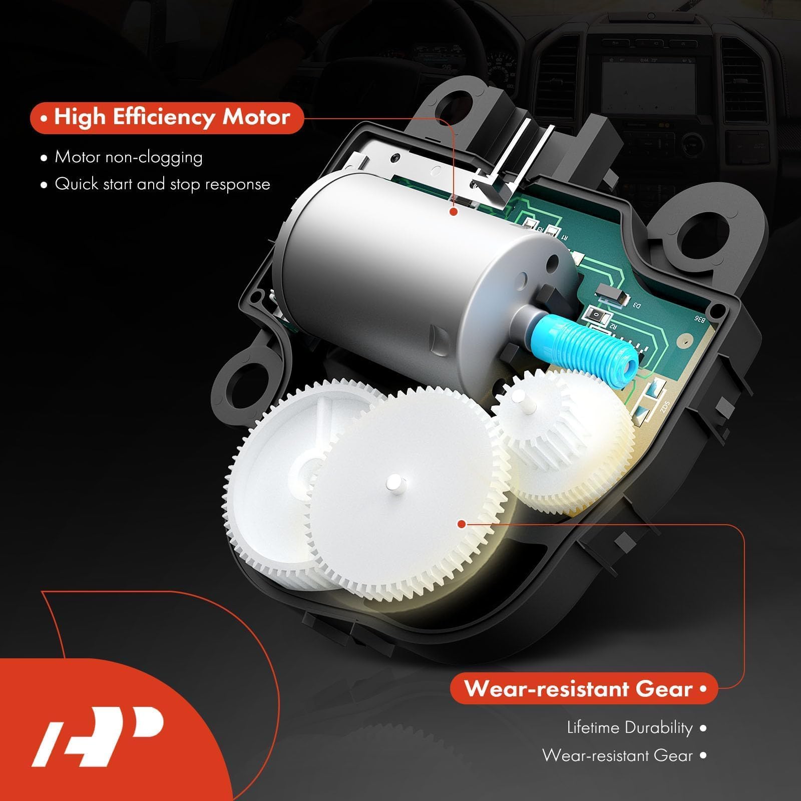 A-Premium Hvac Heater Blend Door Actuator Replacement For Chevrolet Corvette 2005-2013 Impala Malibu Monte Carlo Buick Lacrosse