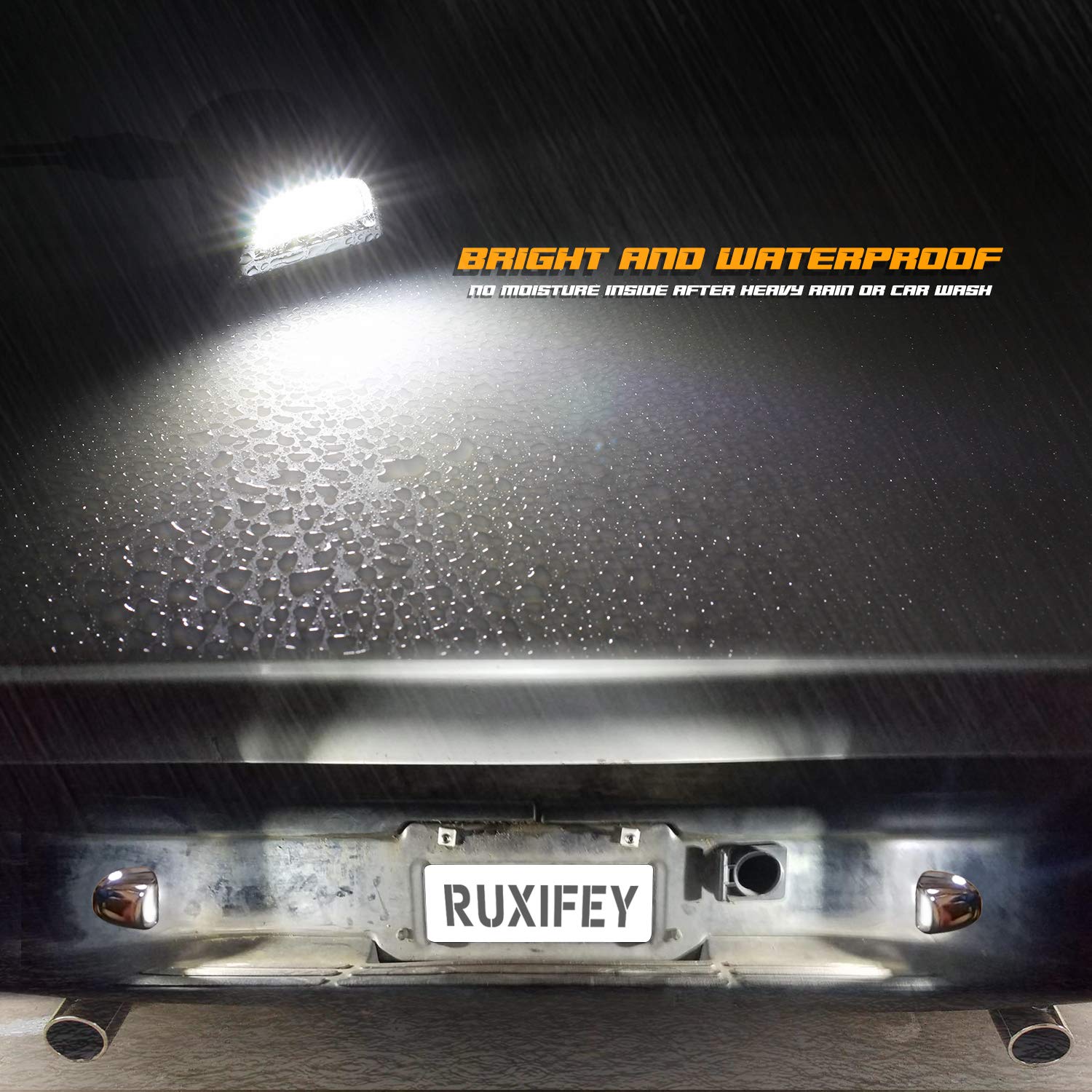 Ruxifey Chrome Led License Plate Lights Lamp Compatible With Silverado Suburban Gmc Sierra 1500 2500 3500 Hd Tahoe Yukon Cadilla