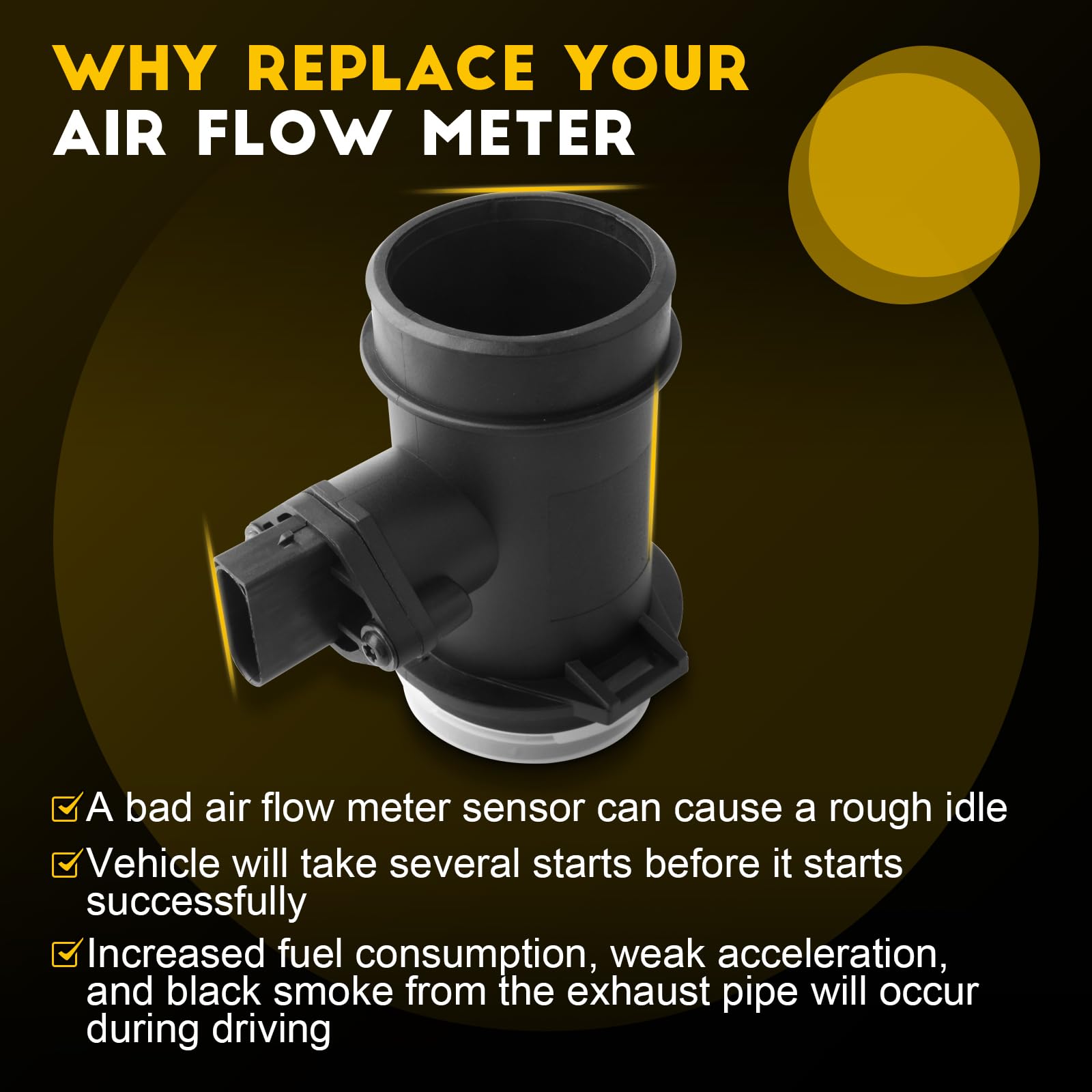 OCPTY Mass Air Flow Sensor 280217114 Meter FITS for 1997 for Mercedes-Benz C230 2.2L,1997-2000 for Mercedes-Benz C230 2.3L,1998-2001 for Mercedes-Benz SLK230 2.3L