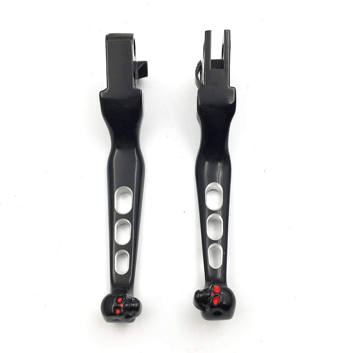Httmt Mt241-020A-Bk Cnc Aluminum Black Brake Clutch Skull Zombie Lever Compatible With Harley Davidson Xl Sportster 883 1200 Sof