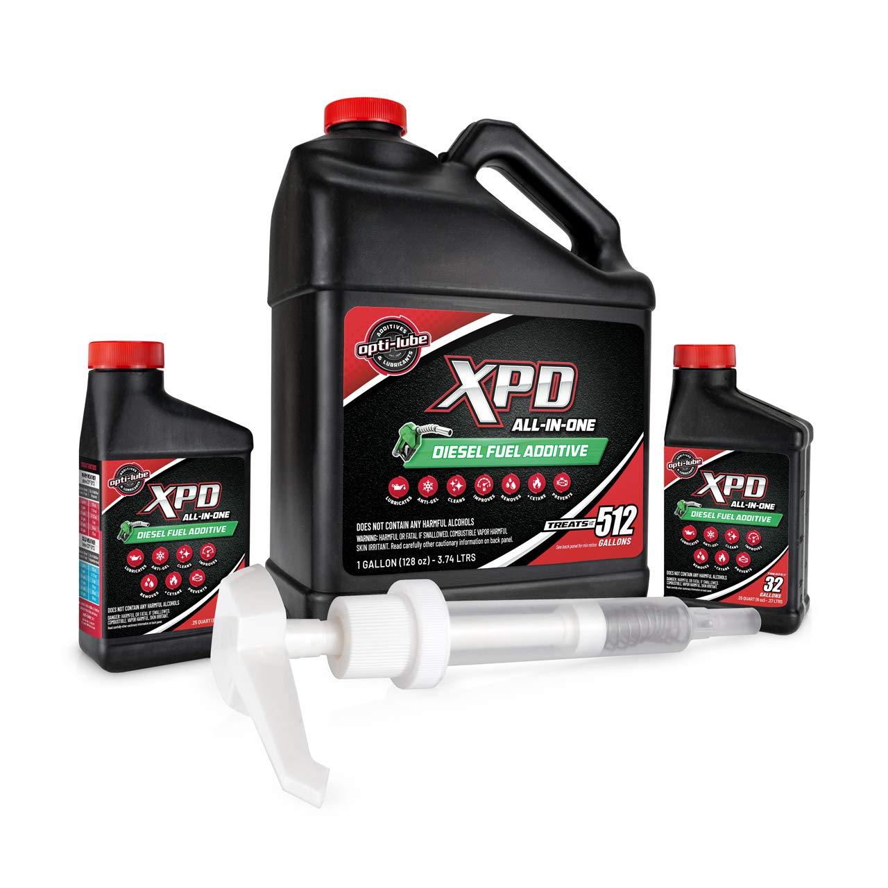Opti-Lube Xpd All-Season Diesel Fuel Additive - 1 Gallon With Accessories (Hand Pump And Standard Accessory Bottles)