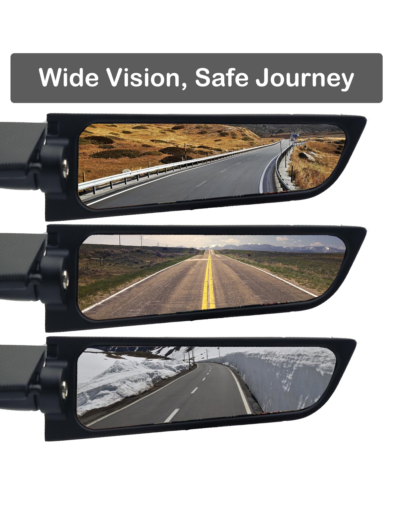 VRWEARE Motorcycle Mirrors Wing Rearview Mirrors Compatible with Kawasaki Ninja 300 400 650 Honda CBR300R CBR500R CBR600RR CBR10