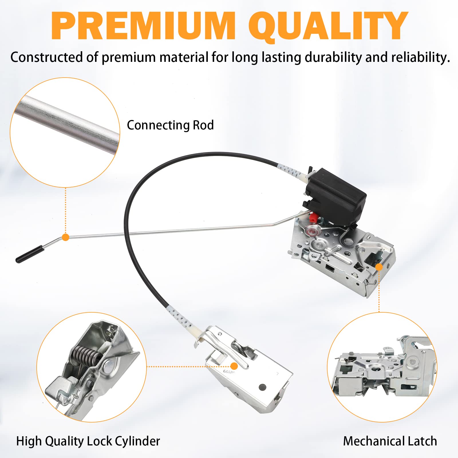 F4TZ-15219A65-A Door Latch Lock Assembly Front Left Driver Side for 1992 1993 1994 1995 1996 1997 Ford F350 F250 F150 Bronco LH