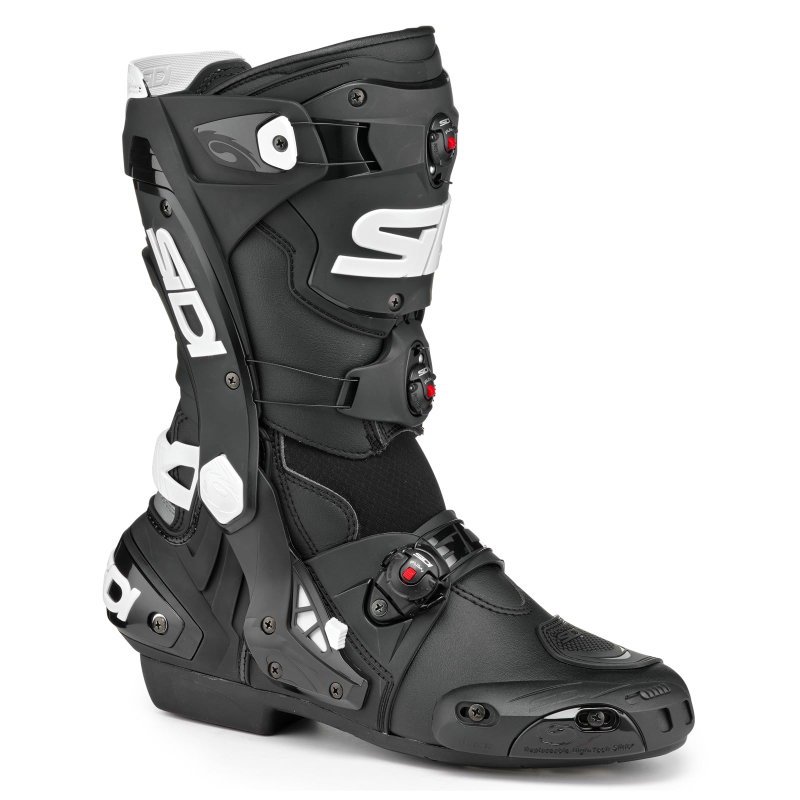 SIDI Mens Motorcycles Boots, Black White, 42 EU
