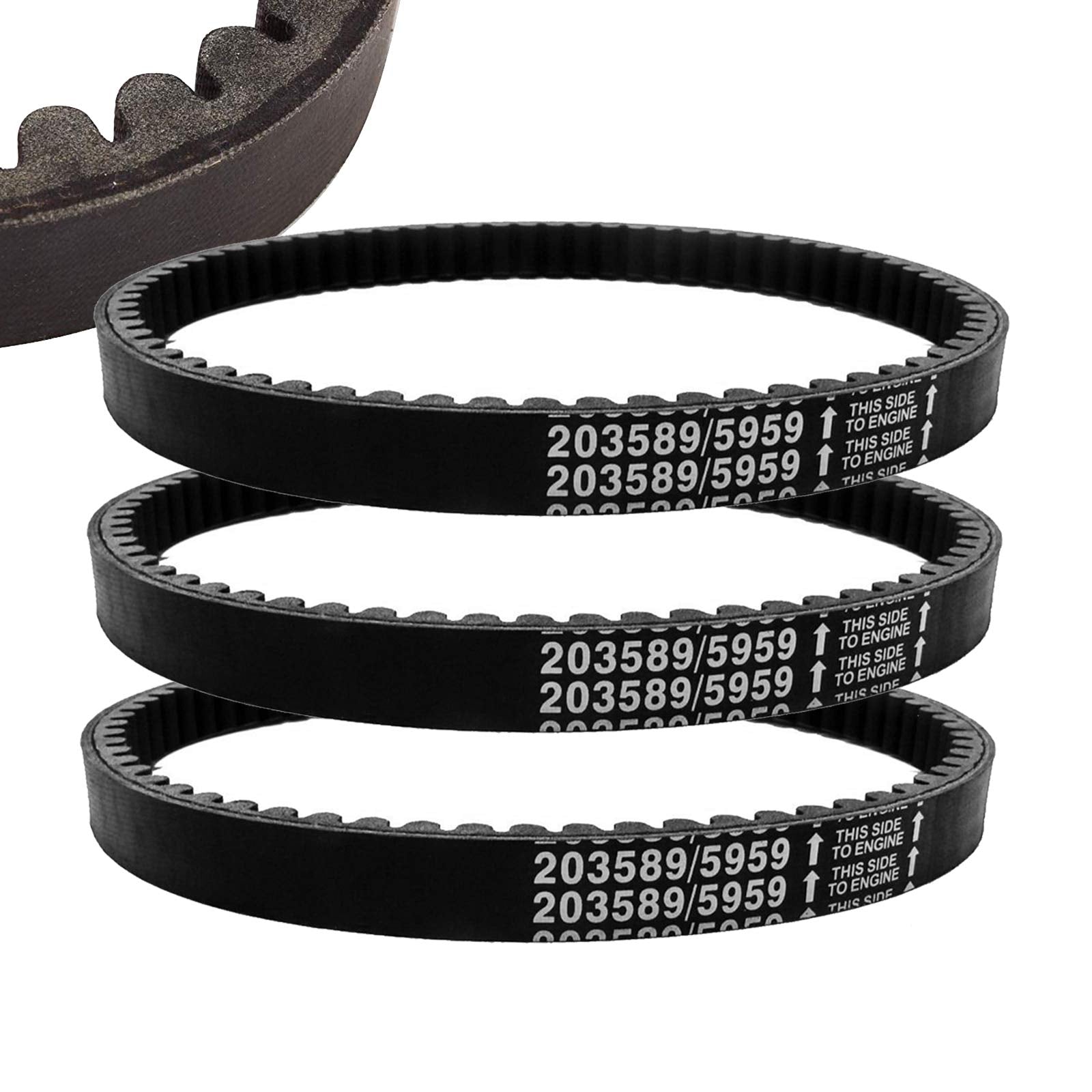 3Pcs 30 Series Go Kart Drive Belt Replaces Manco 5959 / Comet 203589 Durable Trorque Converter Belt