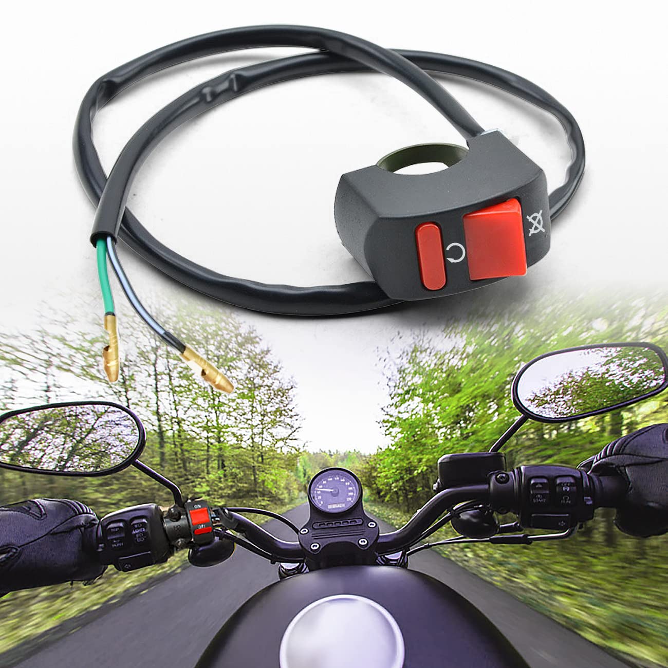 Kill Switch On Off Button For Atv Motorcycle Scooter Go Kart Engine Off Road Dirt Bike Mini Bikes 7/8'' 22Mm Handle Bar Parts