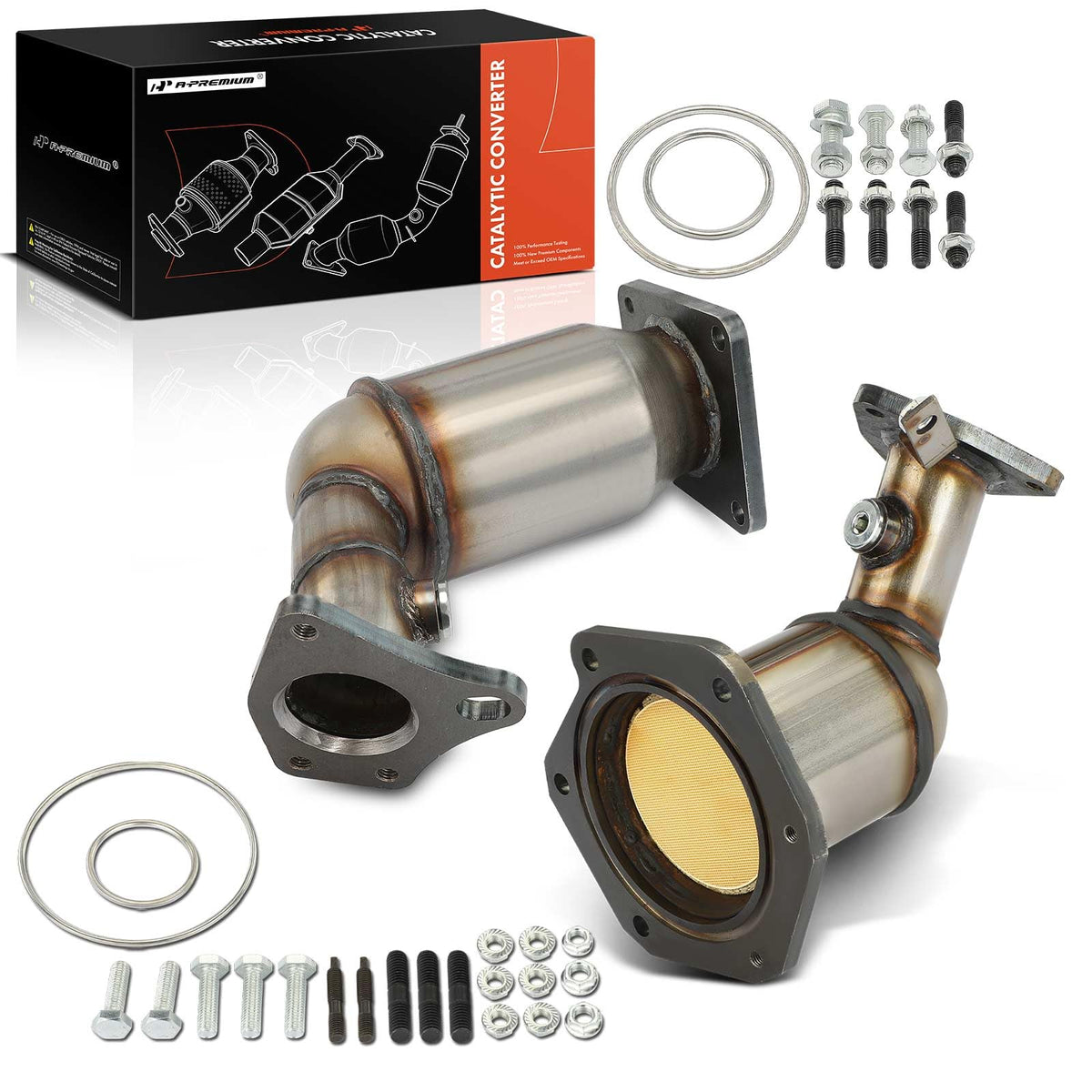 A-Premium Front 2-PC Catalytic Converter Kit Direct-Fit Compatible with Nissan Altima 2007-2018, Murano 2009-2019, Pathfinder 20