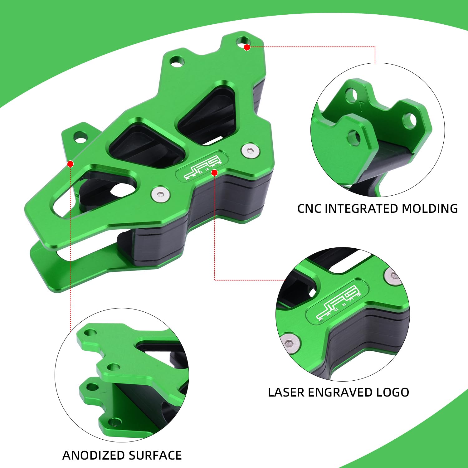 AnXin Motorcycle CNC Chain Guide Guard Protection for KX250F 2009-2018 KX250 2019-2024 KX450F 2009-2018 KX450 2019-2024 KLX450R