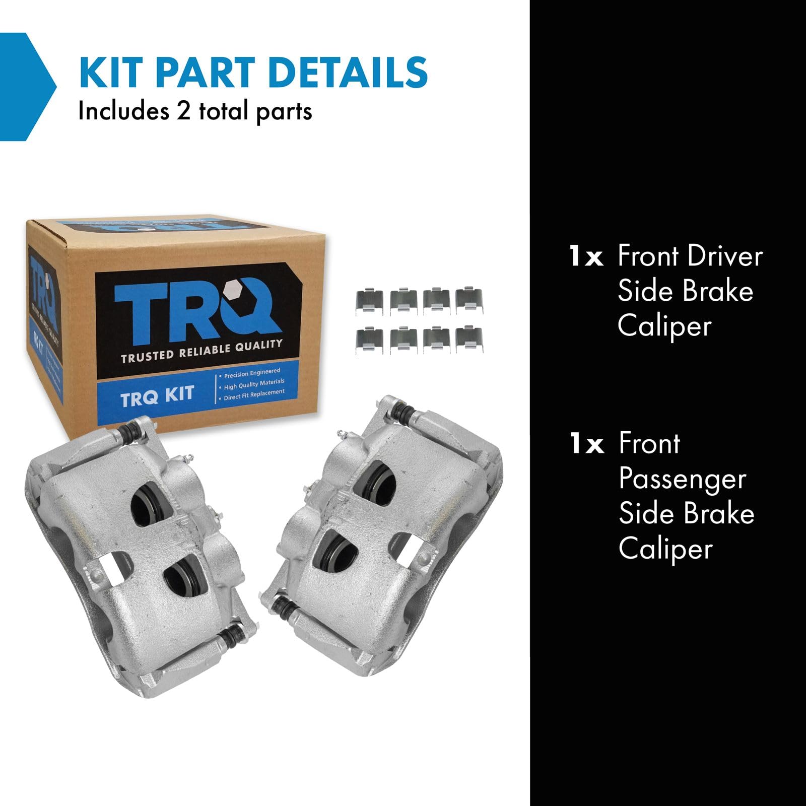 Trq Front Brake Caliper Set Driver & Passenger Side Compatible With 2012-2020 Ford F-150