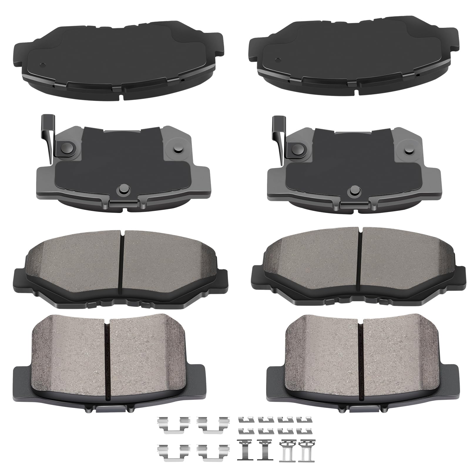 Automuto D958 & D537 Ceramic Brake Pads Kits, Front Rear 8Pcs Brake Pads Set Fit For 2013-2015 For Acura Ilx,2003-2007 For Honda