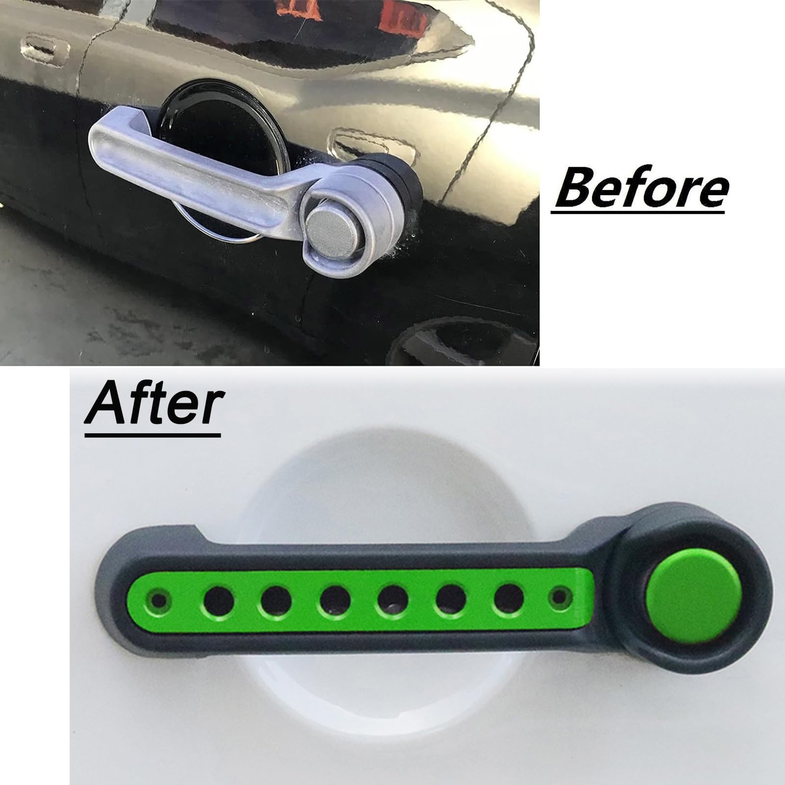 Side Door Handle Inserts Cover Trim Fits For Jeep Wrangler Accessories Jk Jku Liberty Sahara & Unlimited 2007-2018 Exterior Grab Handles Pull Jk Mods Decoration(Aluminum Green, 5Pcs)
