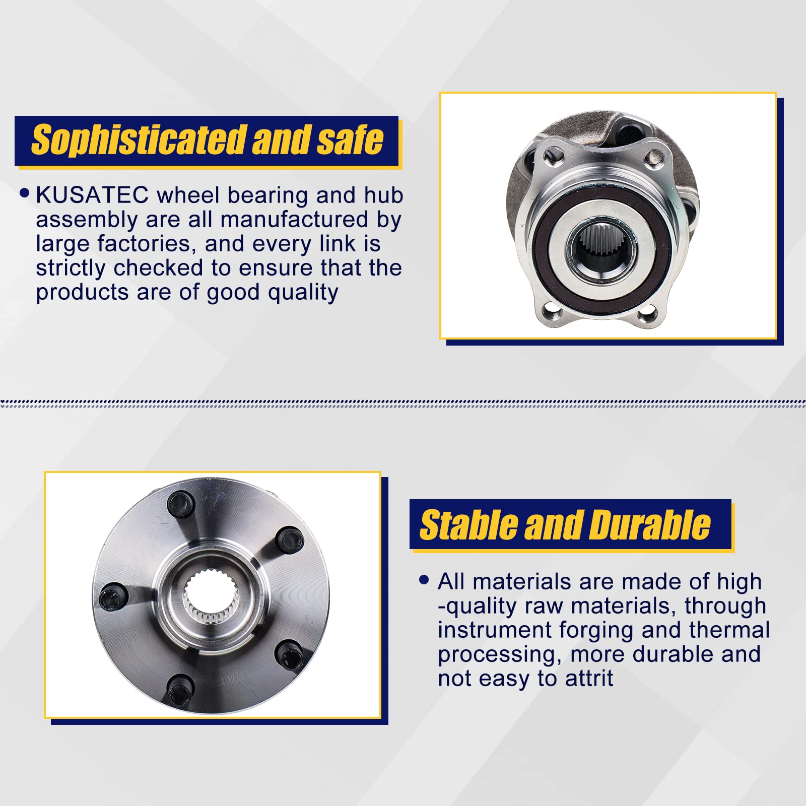 KUSATEC 512401 2pcs Rear Wheel Bearing and Hub Assembly 2PCS Compatible with Scion FR-S, Subaru BRZ, Subaru Forester Legacy Outb