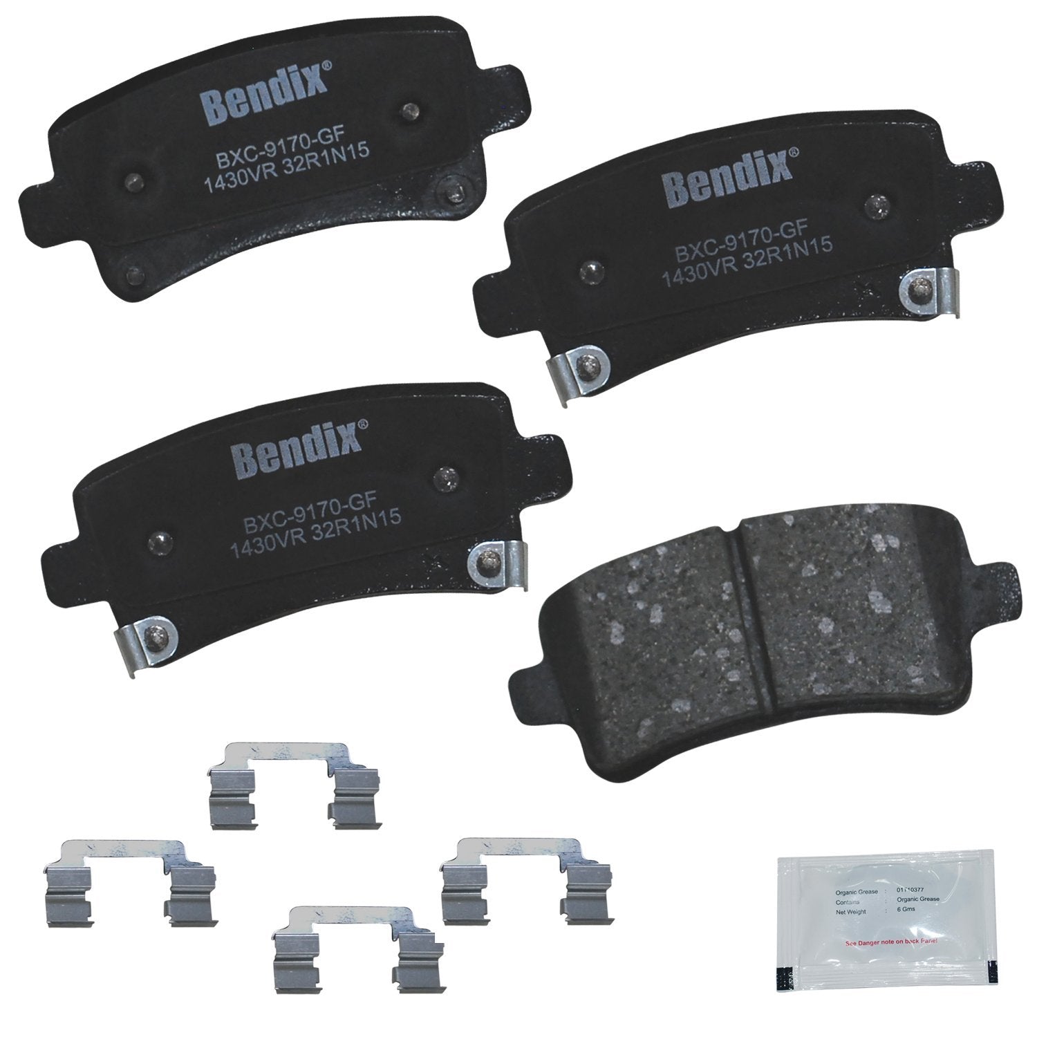 Bendix Priority1 Cfc1430Vr Ceramic Rear Brake Pads For Select Models Buick Allure, Lacrosse, Regal, Cadillac Xts, Chevrolet Impa