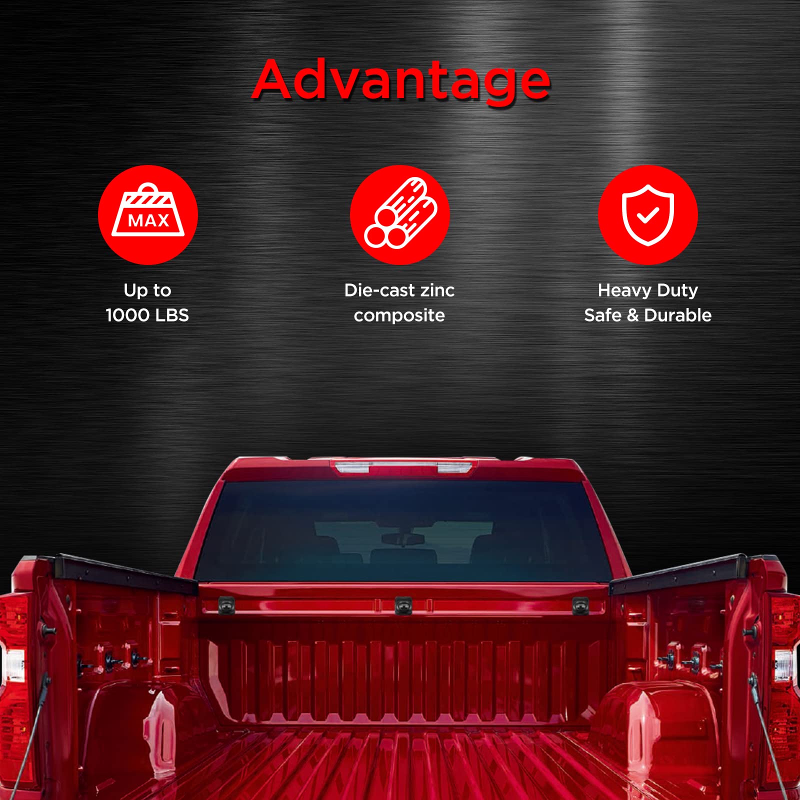 Speedwow Truck Bed Tie Down Anchors 4 Pcs, Truck Bed Hooks Compatible With Silverado; Compatible With Gmc Sierra 2014-2022; Comp