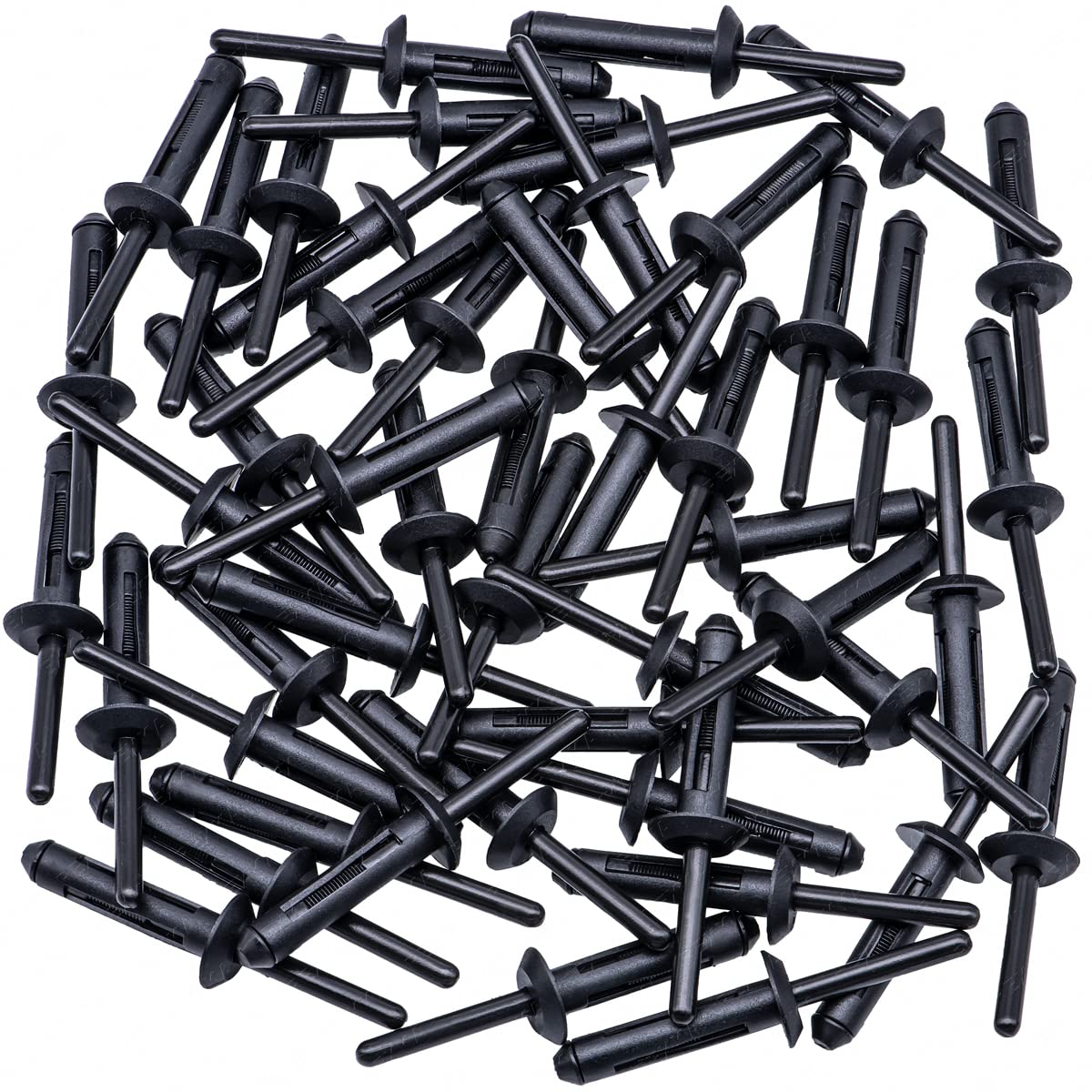 Rexka 50pcs Fender Flare Bumper Door Trim Plastic Rivet Retainer 1/4 Hole Compatible with Chrysler 6506007AA 07-20 Jeep Wrangler