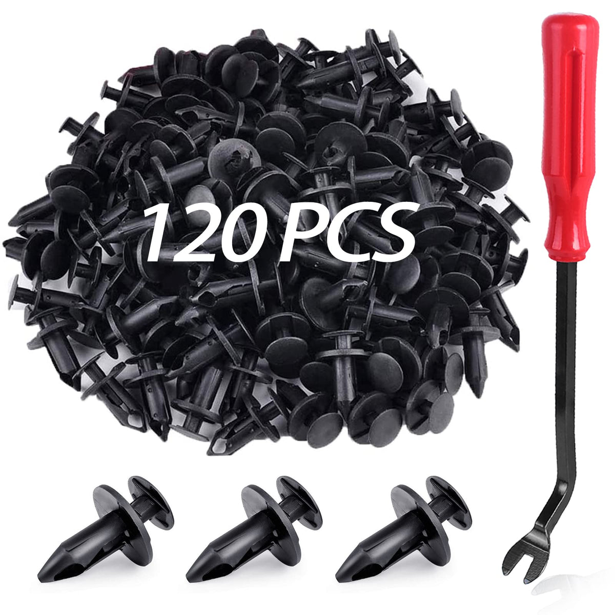 Unigt 120 Pcs Fastener Rivets Replace 6503598 Compatible With 2007-2020 Jeep Wrangler Jk Jl & Unlimited Grill Grille Bumper Body