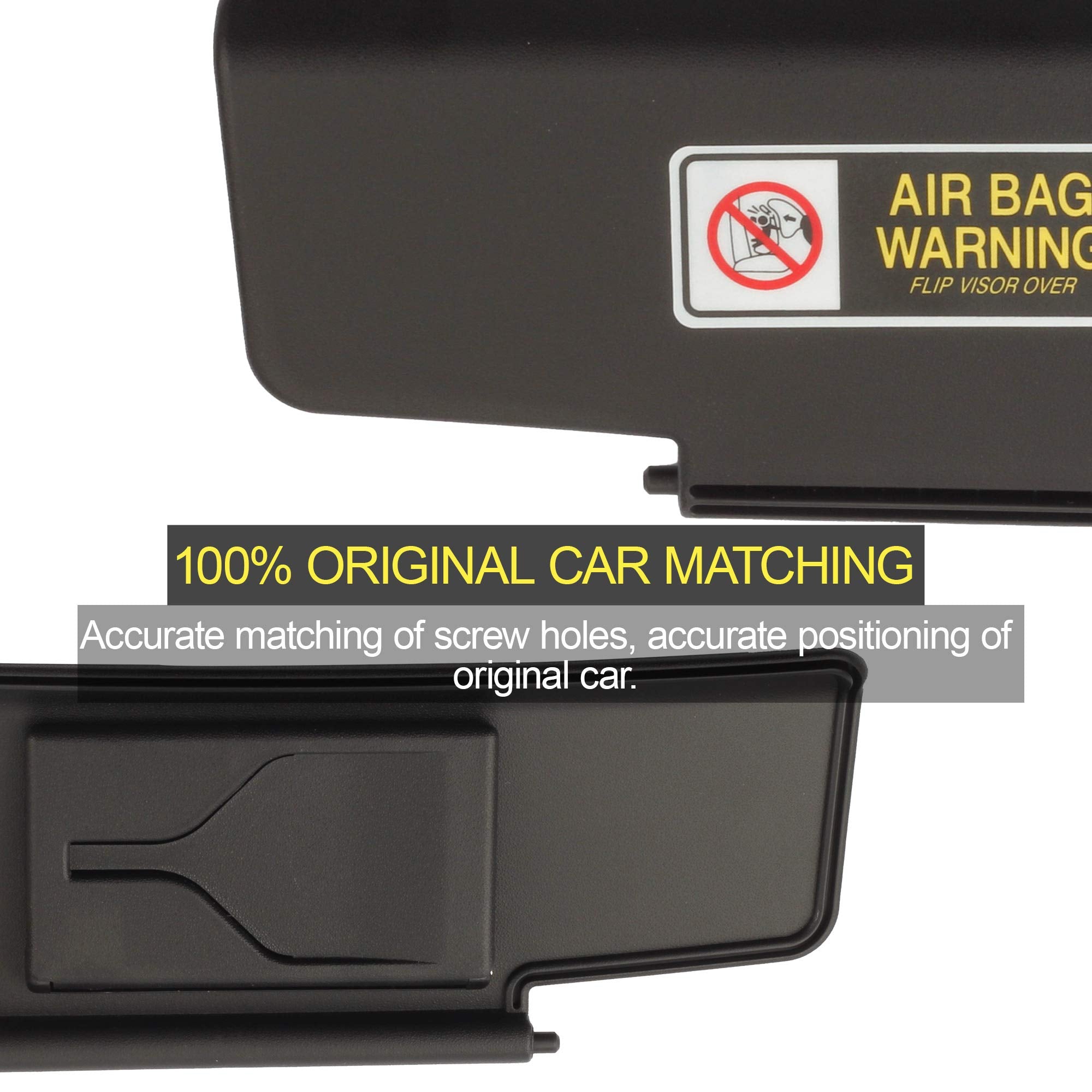 Dasbecan Front Left Driver Side Sun Visor Built-In Mirror Compatible With 2006-2015 Mazda Mx-5 Miata Replaces# Ne51-69-320D-02 Black