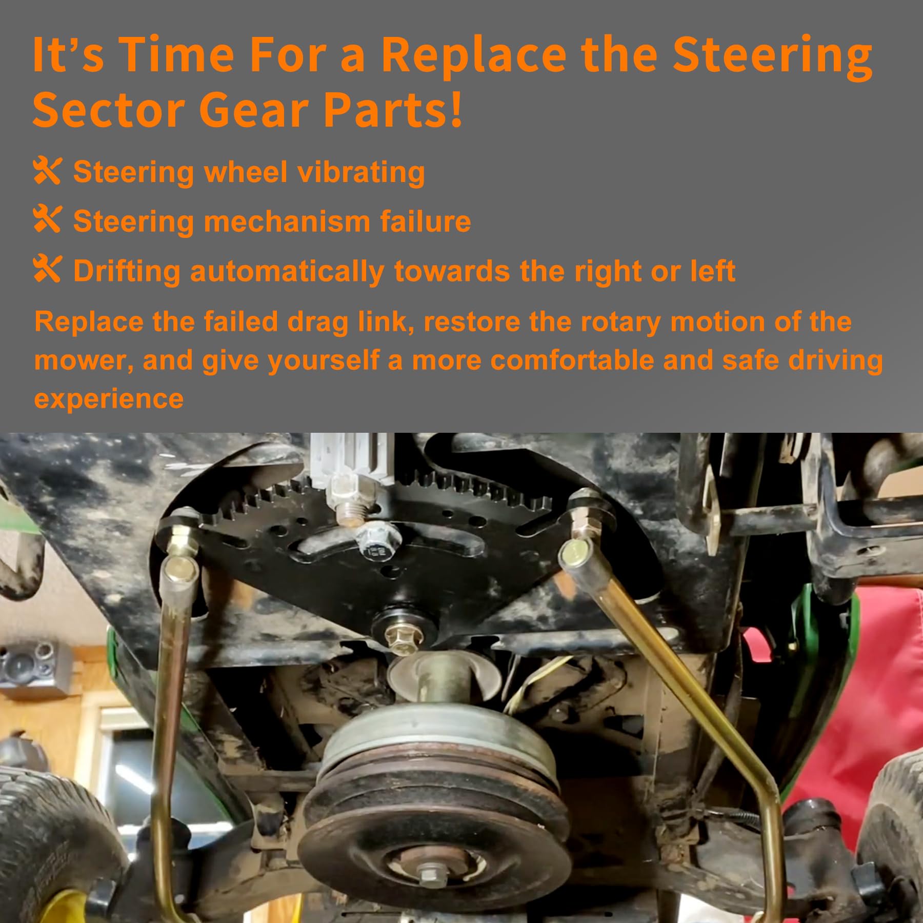 Hqpasfy Steering Sector Drag Link Kit Compatible With John Deere La100 La105 La110 La115 La120 La130 La135 & More Replaces# Gx21