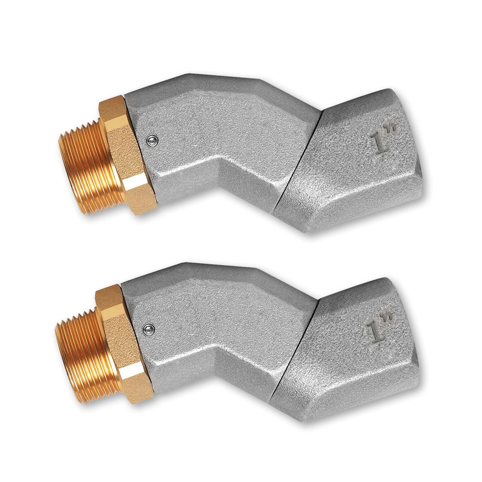 2Pcs 1 Inch Npt Fuel Hose Swivel 360 Rotating Connector For Fuel Nozzle Multi Plane Fuel Plane Swivel