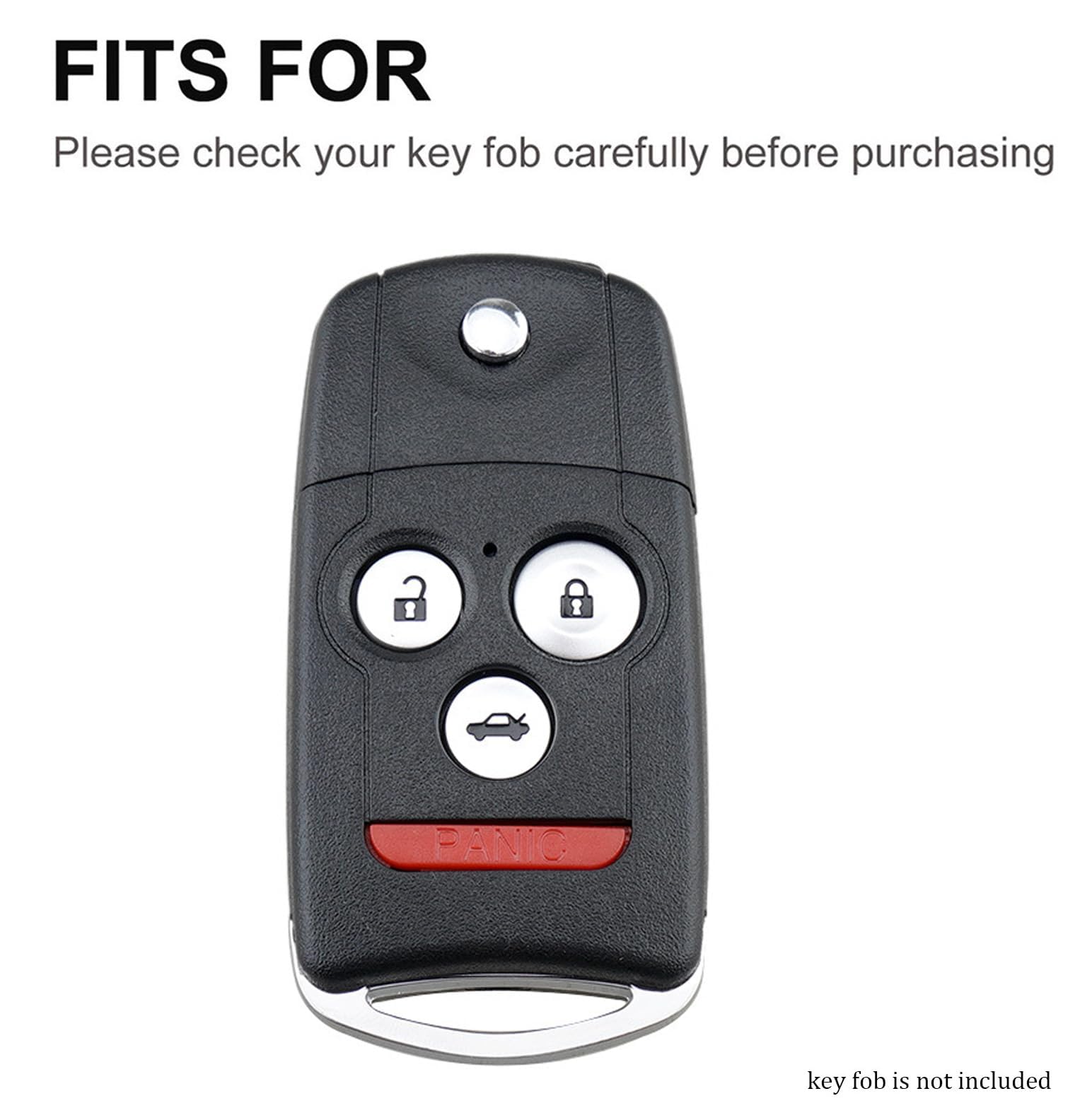 Key Fob Cover Case Shell Keychain For Honda Accord Mdx Rdx Tl Tsx Zdx Pink (For Honda A)