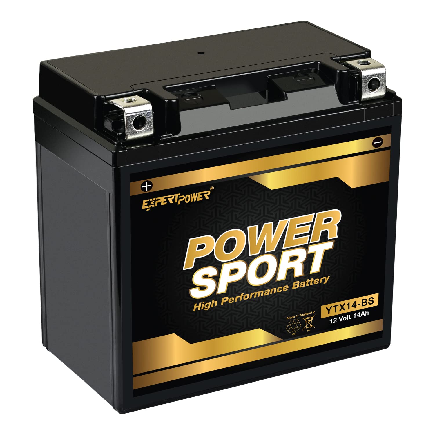Expertpower Etx14-Bs 12V14Ah Ytx14-Bs Replacement (12V 14Ah Sealed) Maintenance Free Battery