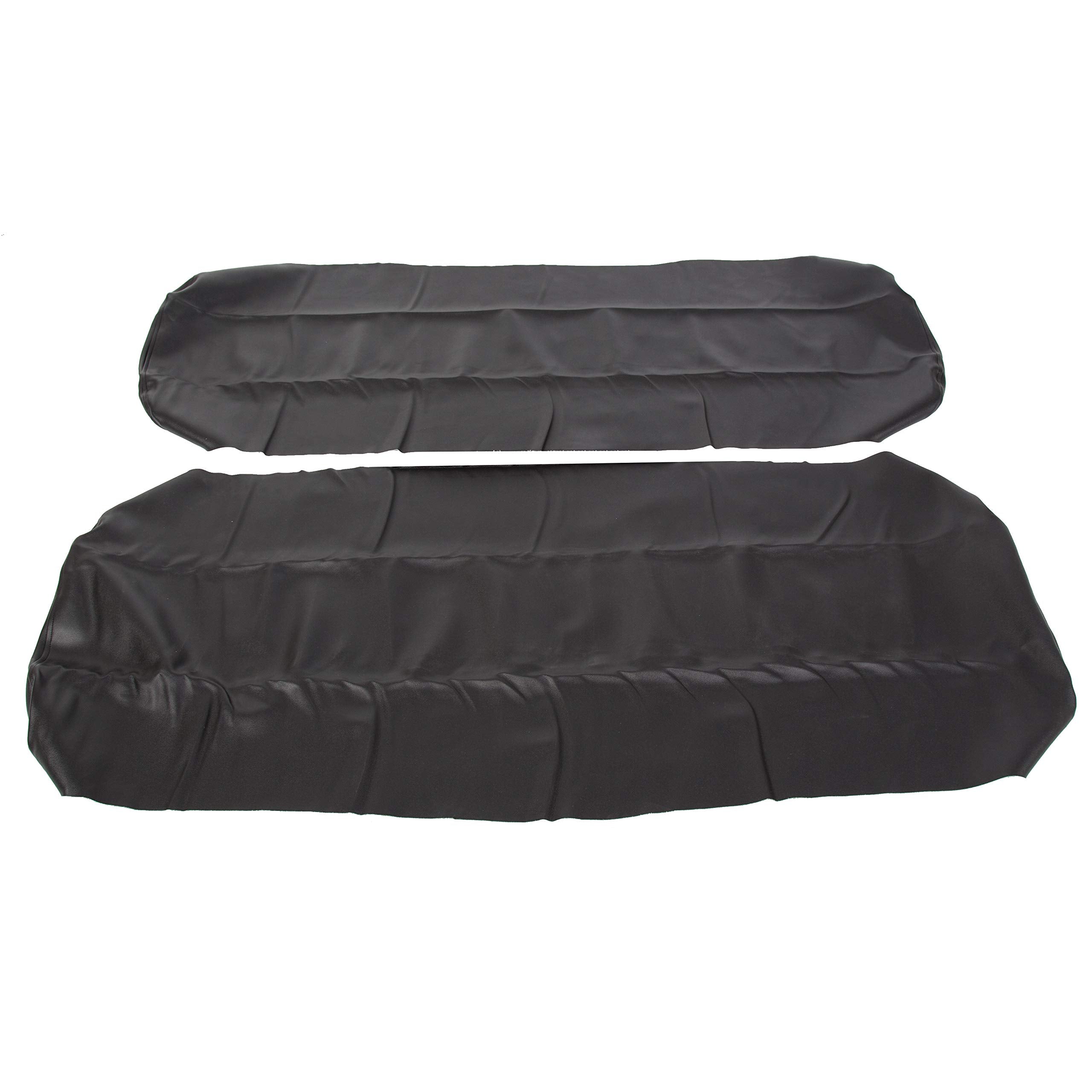 Ecotric Black Seat Cover Replacement Set Compatible With 2002-2008 Polaris Ranger 500 570 700 800 900 & 2009 Polaris Ranger 700