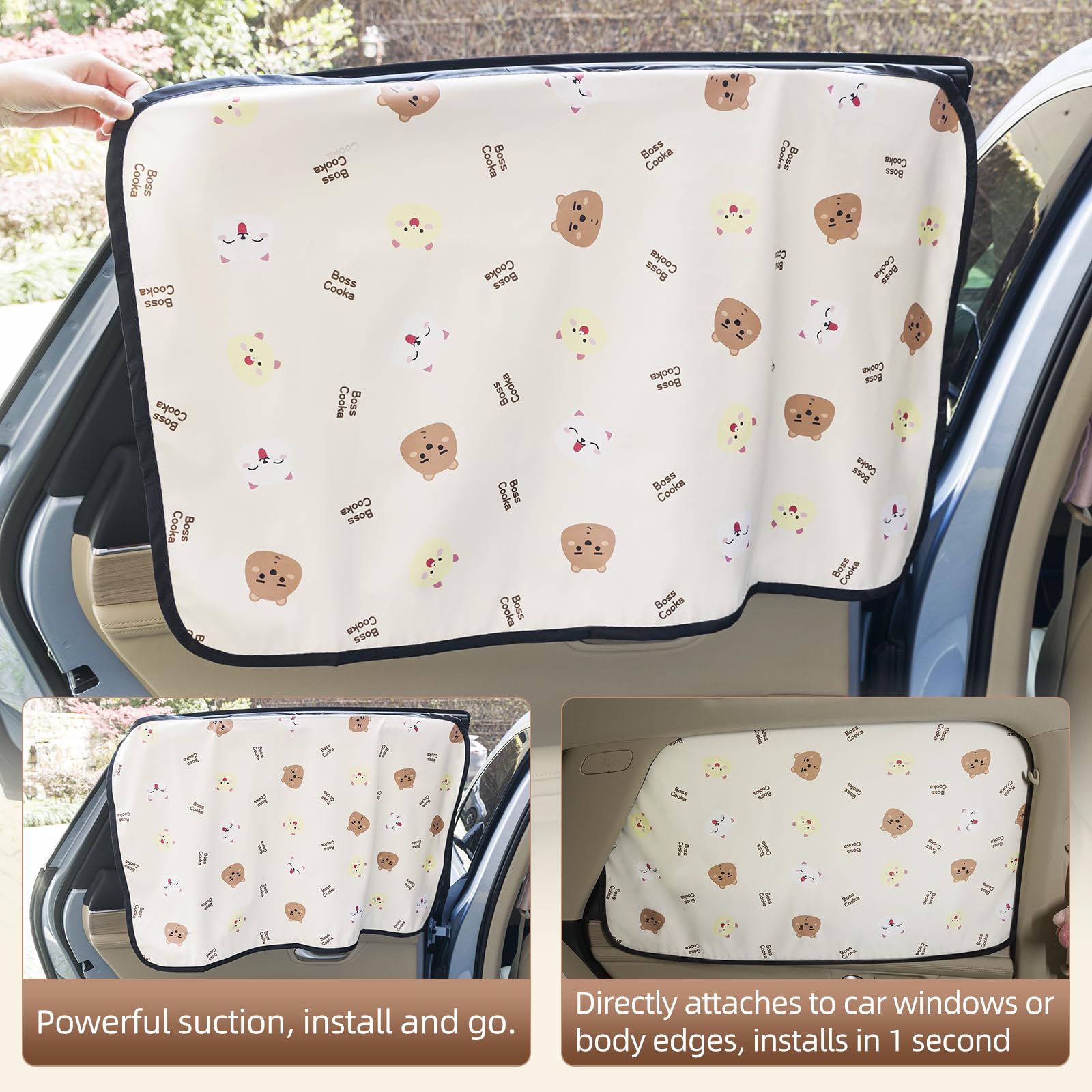 Aokway Car Window Shade (2Pack) - Uv-Blocker Magnetic Side Window Sunshade For Driver And Passenger | 99% Uv Protection For Seda