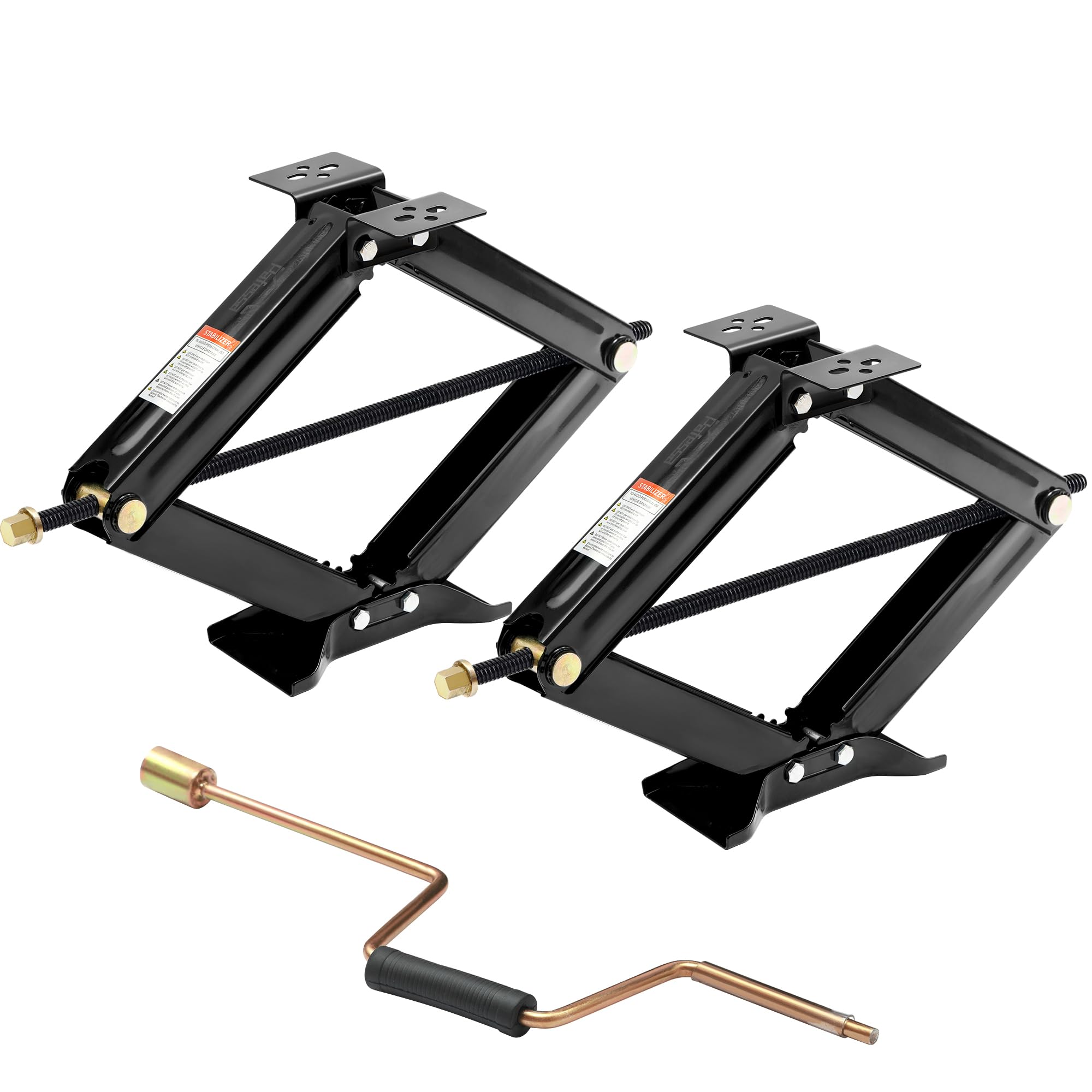Pafessa RV Scissor Jack Stabilizer 6500lb Heavy Duty 24 RV Trailer Stabilizer Leveling Scissor Jack for RV Camper with Crank Han