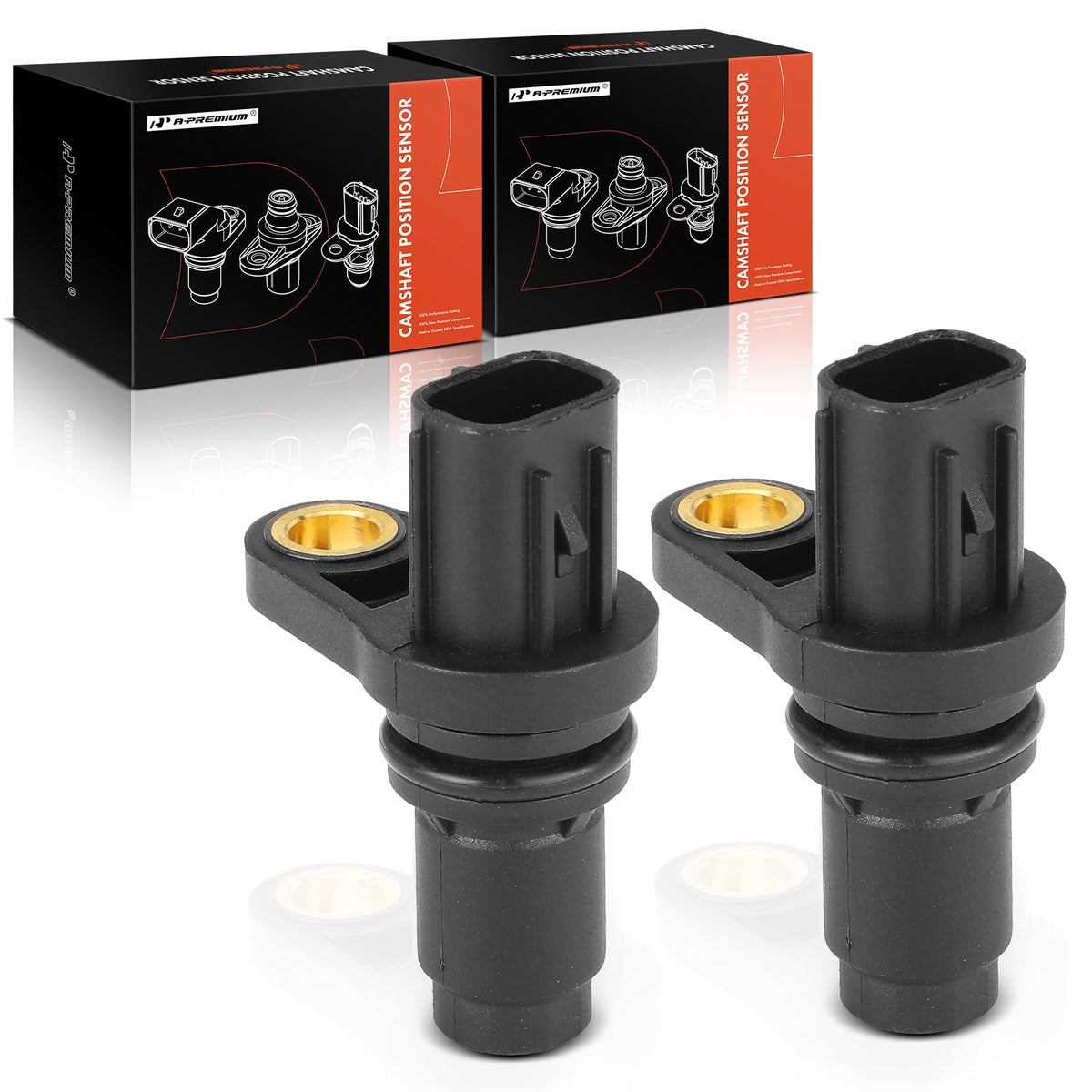 A-Premium 2-PC Engine Camshaft Position Sensor Compatible with Toyota Camry, RAV4, Corolla, Prius, Highlander, Sienna, 4Runner, 