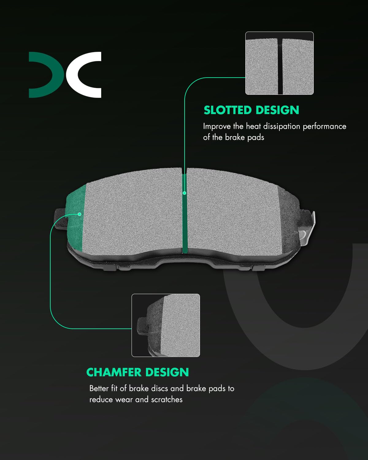 Scitoo D815 D905 Front Rear Ceramic Brake Pads Sets Fit For Nissan 350Z | For Altima | For Juke | For Sentra