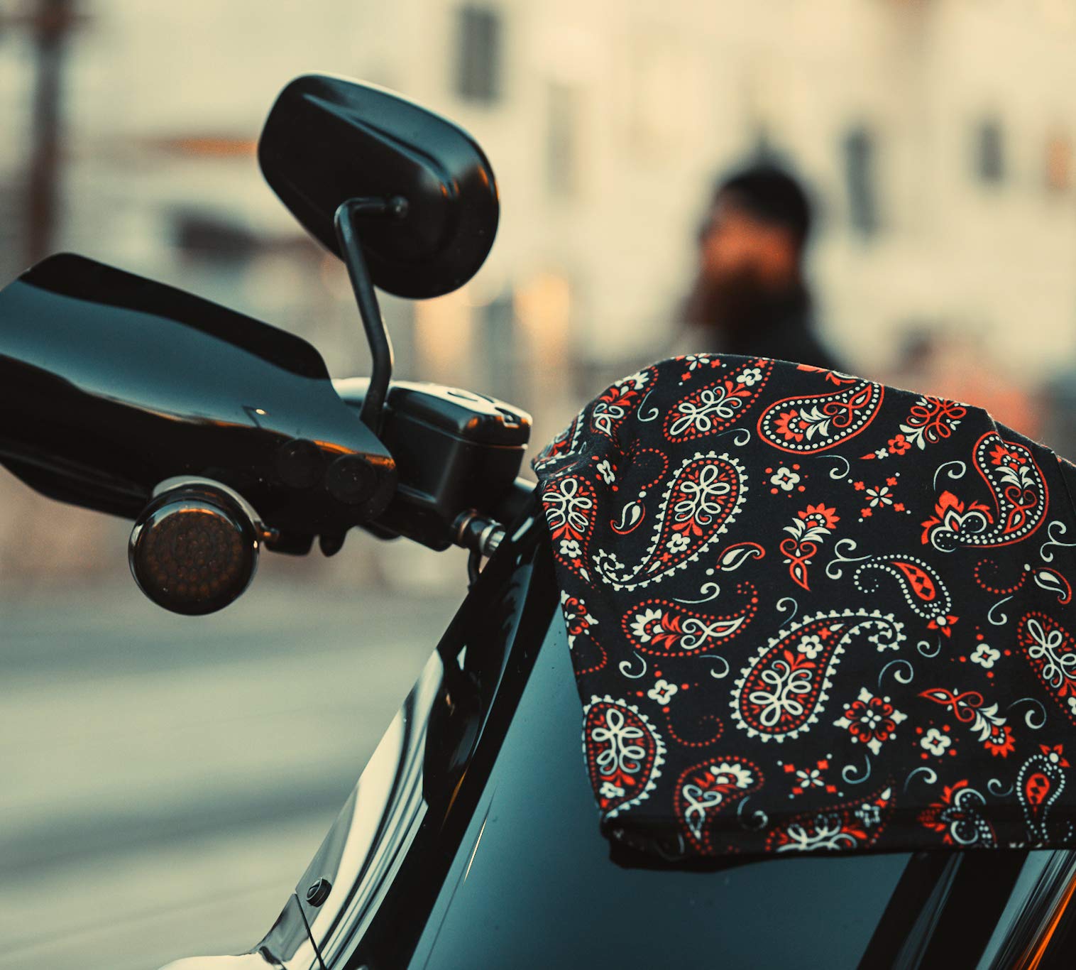 Indie Ridge Motorcycle Outdoor Face Mask - Paisley Motorcycle Ski Snowboard Winter Face Mask (Black)