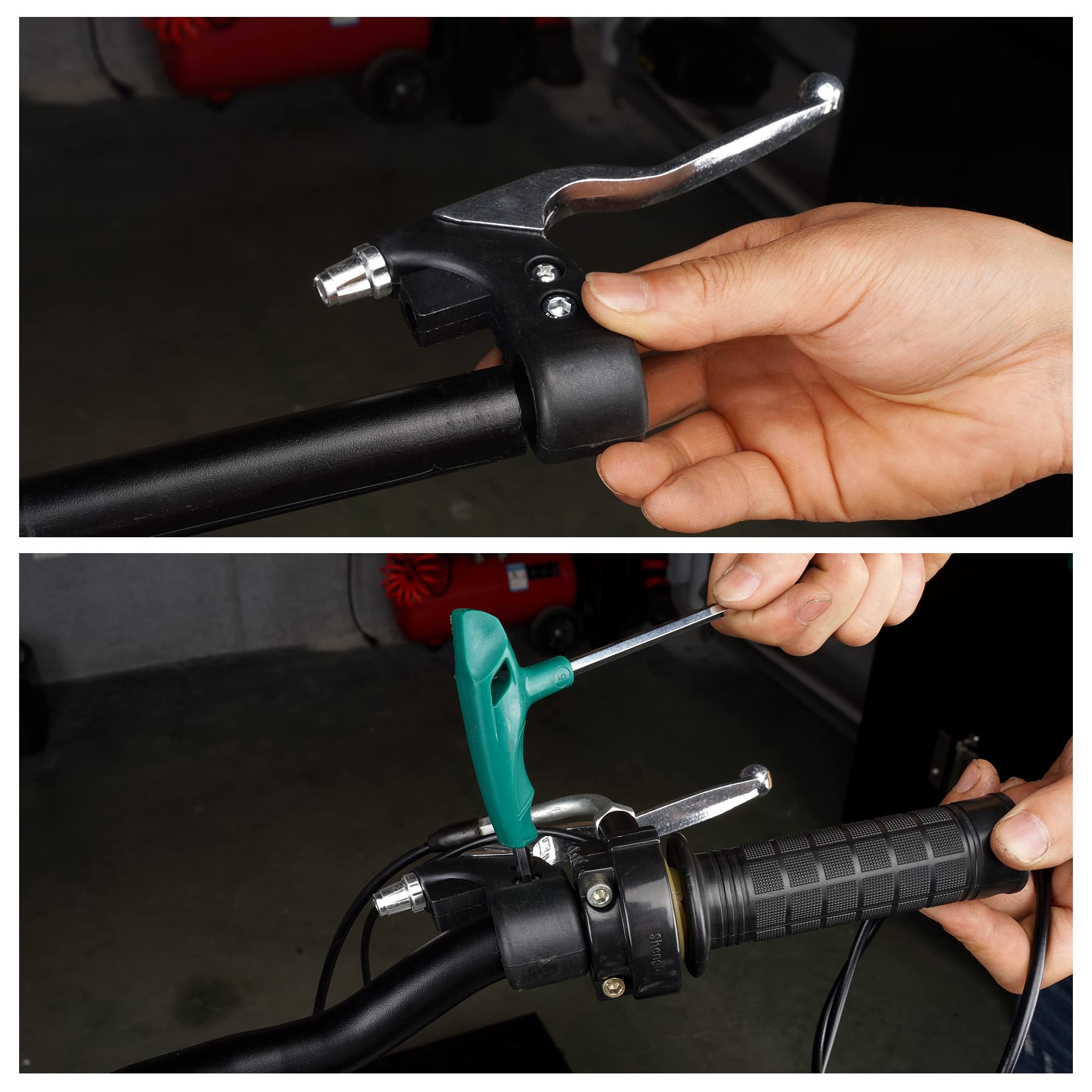 Weiyingsi 43Cc 49Cc Gas Scooter Front Rear Brake Cable With Lever Kit Stand Up Gasoline Scooter