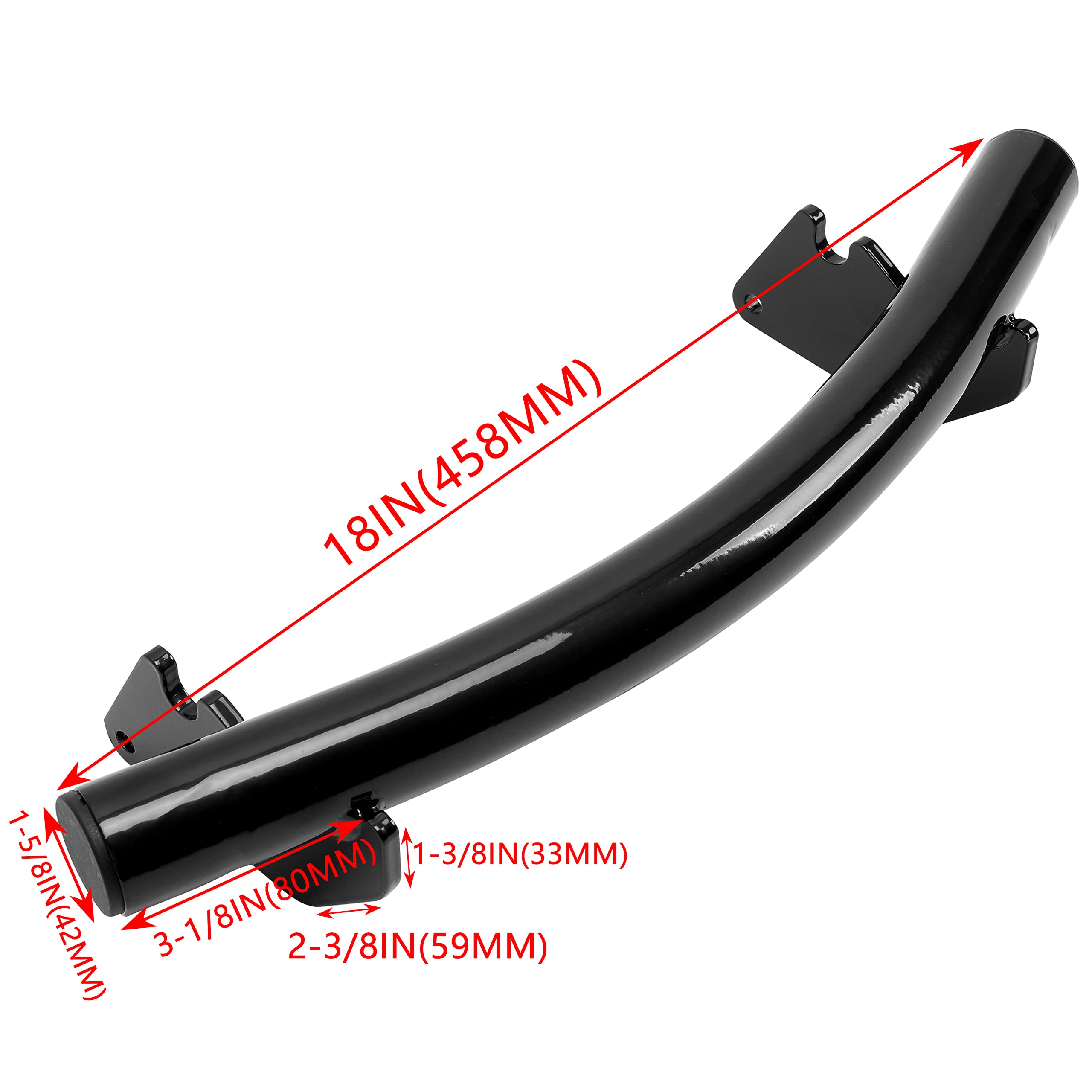 Ecotric Front Bumper Guard Protector Compatible With John Deere X300, X304, X310, X320, X324, X350, X360, X300R, X500, X520, X530, X534, X540 Garden Lawn Mower Tractor Gurad For Bm23056 Steel Black