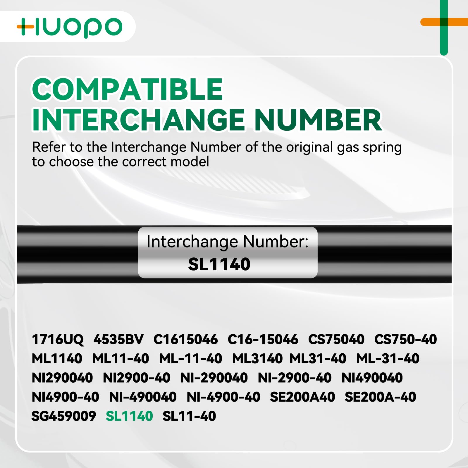 Huopo C1615046 7.5 Inch 40Lb/178N Gas Shock Strut Spring Fit For Rv Overhead Cabinet Door Sentry Safe Box Lid, Lift Support For