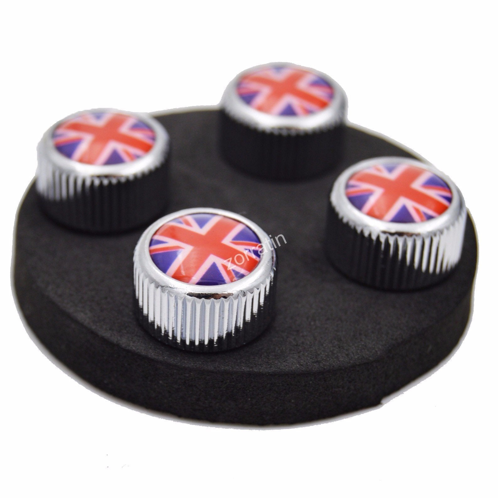 4X Zorratin Chrome Union Jack British Flag Tire Valve Stem Cap Cover For Bmw Mini Cooper R50 R53 R56 R56N F55 F56 R55 R52 R57 R5