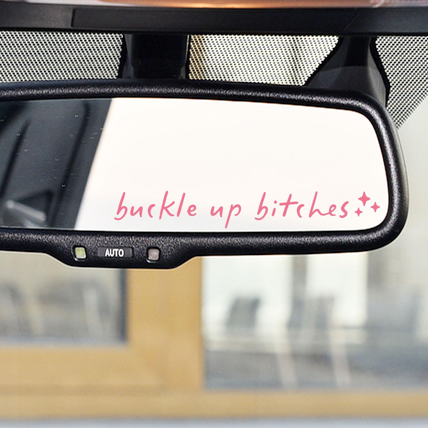 2 X Buckle Up Rearview Mirror Decal, Car Sticker Mirror Decal, Rearview Mirror Decal, Buckle Up Decal, Funny Decal, Buckle Decal
