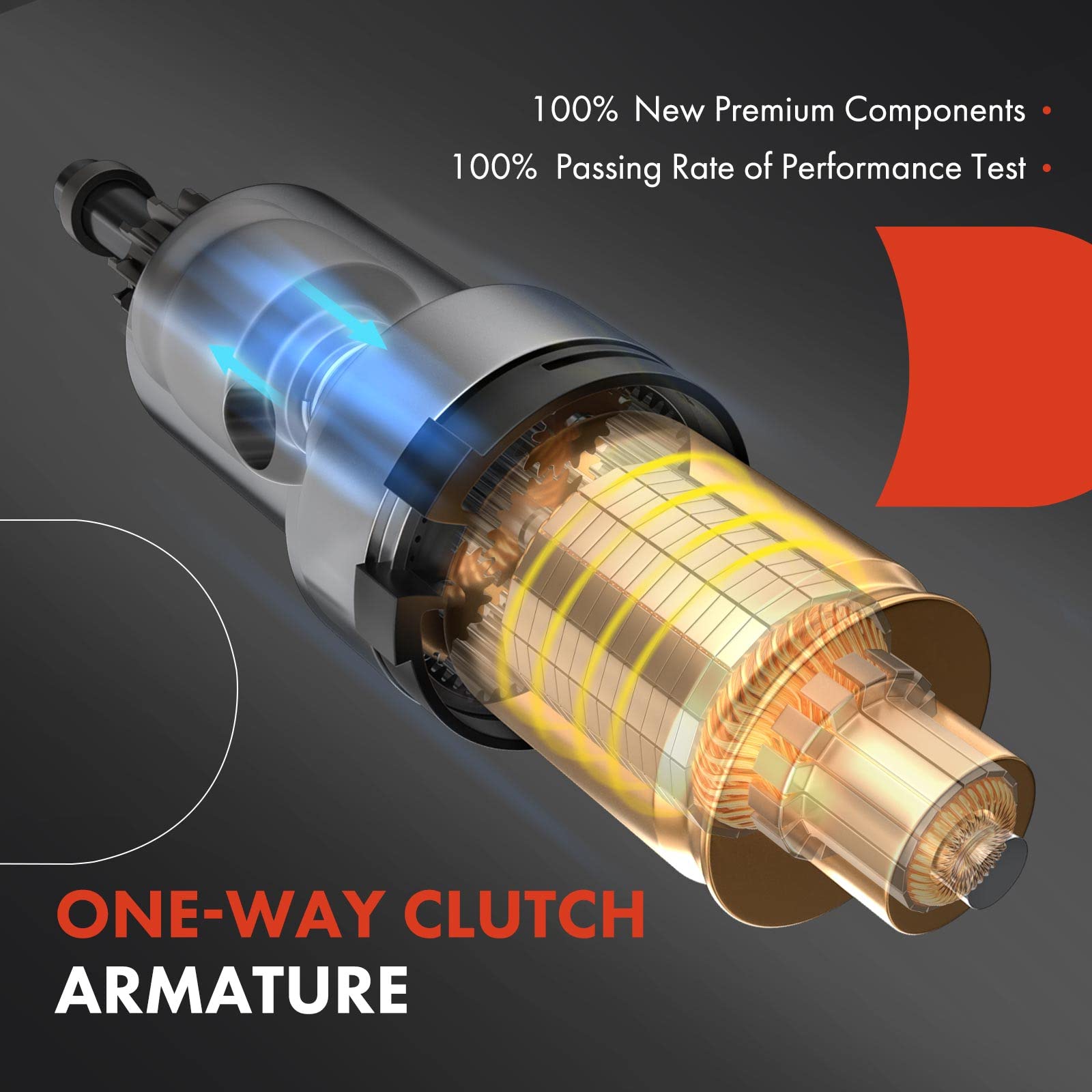 A-Premium Starter Motor Compatible with Chevy Astro, Blazer, Express, S10, Silverado & GMC Sierra, Jimmy, Safari, Sonoma, Savana