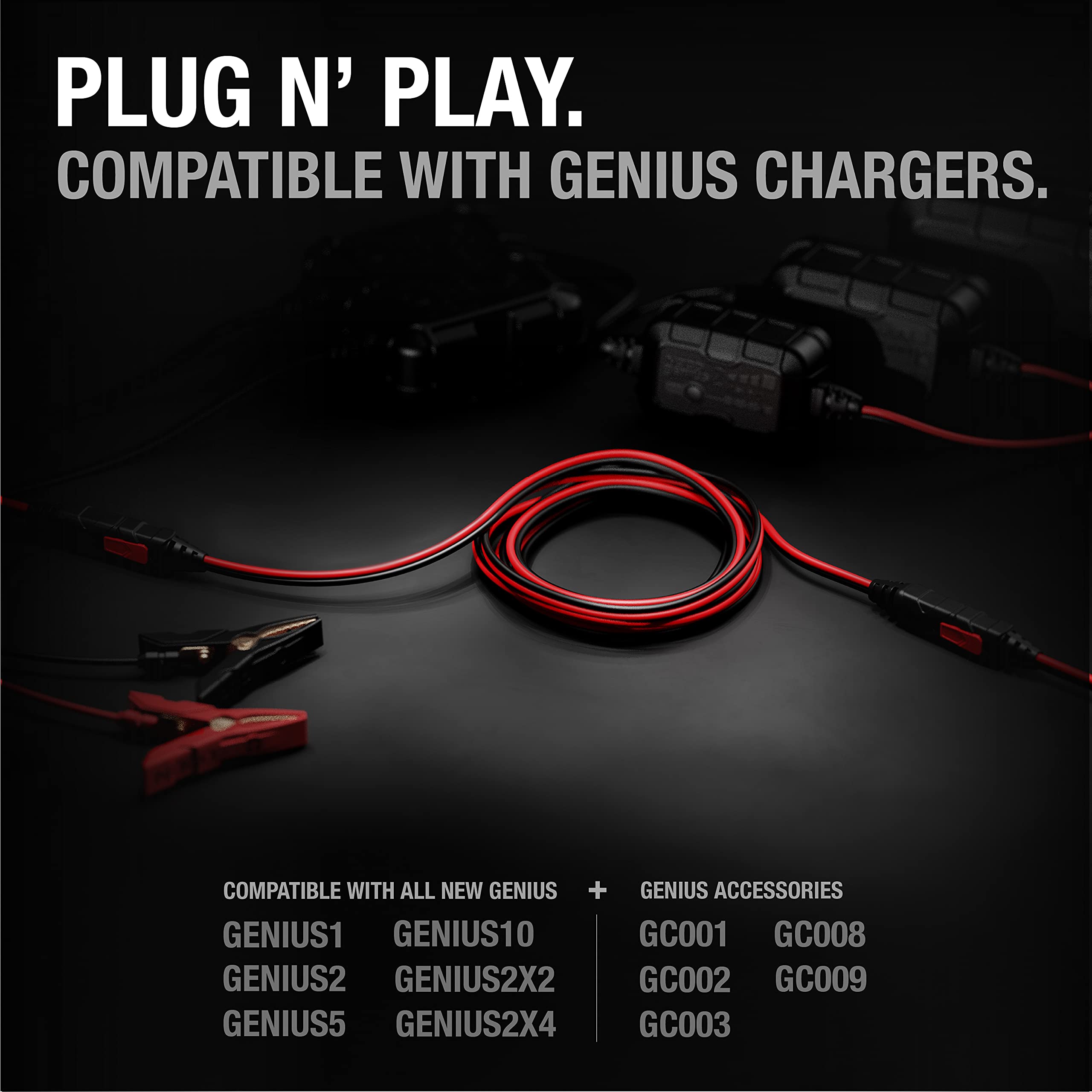 Noco Gc004 X-Connect 10-Foot Extension Cable Accessory Genius Smart Battery Chargers