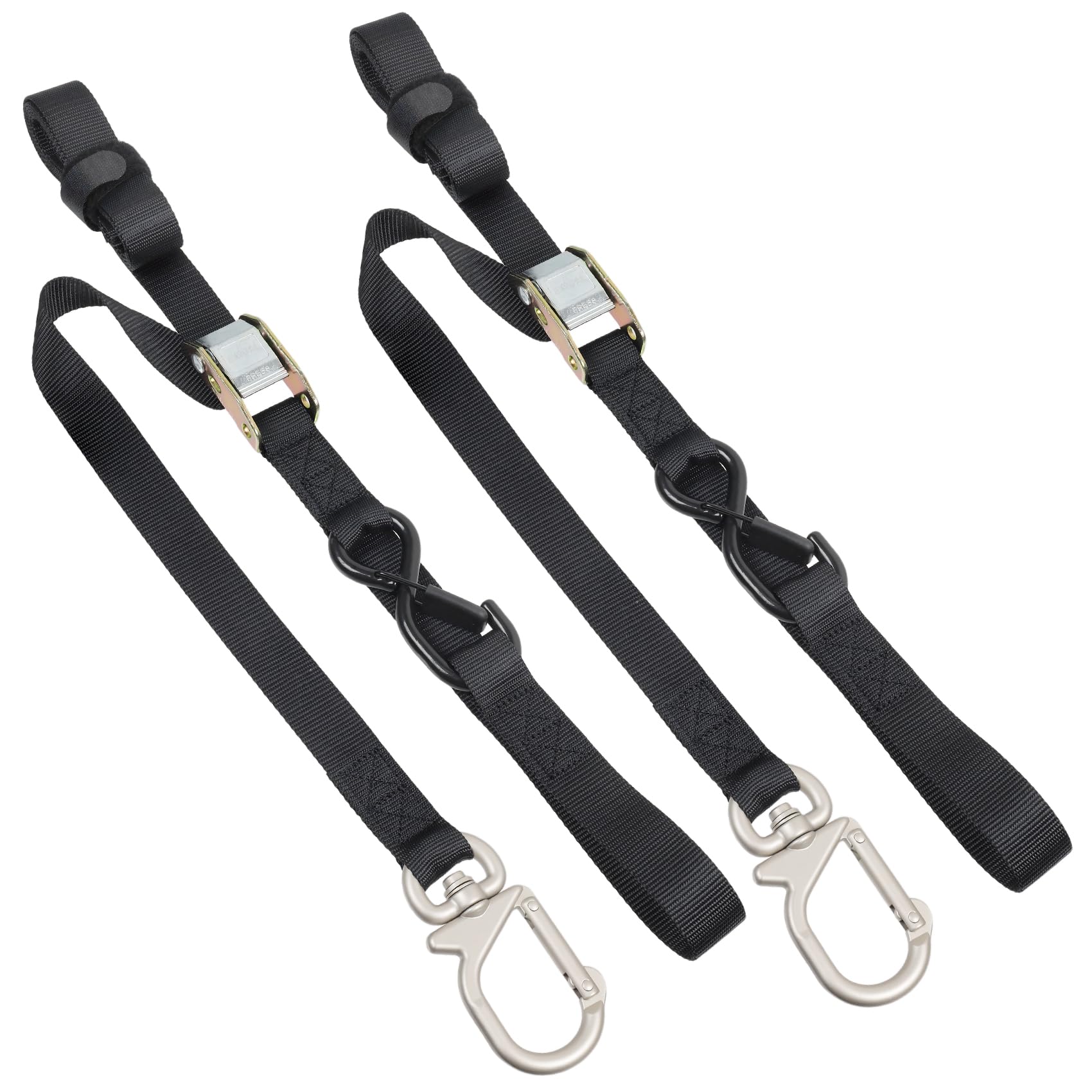 EXVITAL Motorcycle Tie Down Straps with Swivel Carabiner Hook 1.1  8' Dirt Bike Straps for Motorcycle, Dirt Bikes, Truck, ATV,