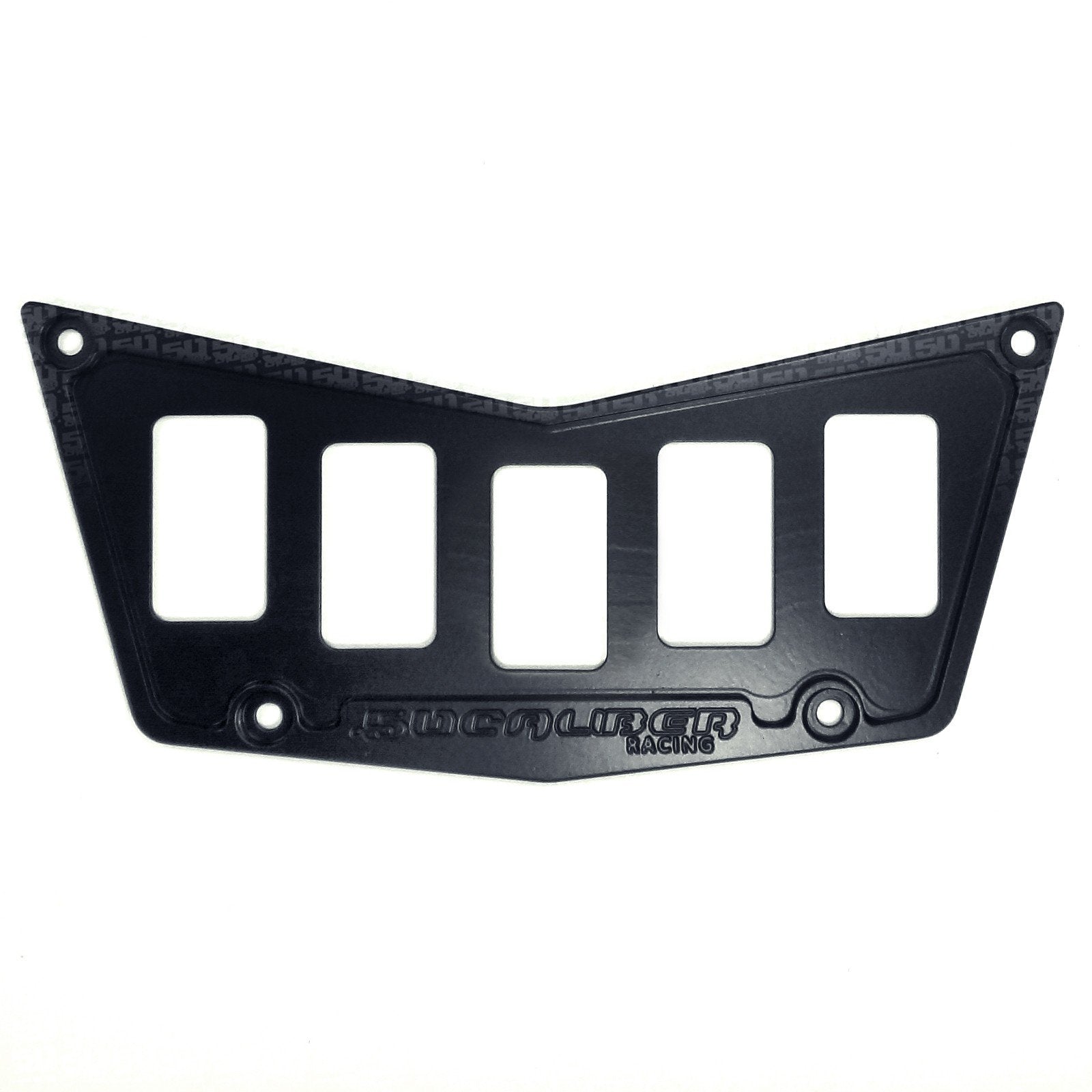 50 Caliber Racing 5 Switch Dash Panel - Powdercoated Black - Compatible With Rzr 570, 800, 900 [5357B]