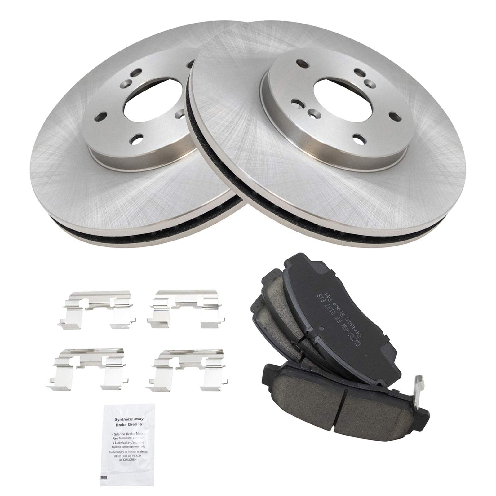 Trq Front Brake Pad & Rotor Kit Brake Pads Brake Rotor Ceramic Compatible With 2001-2003 Acura Cl 1999-2008 Tl 2004-2010 Tsx 200
