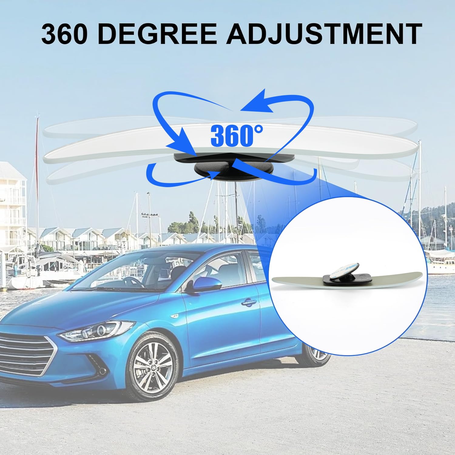 Livtee Long Blind Spot Mirror, Strip Hd Glass Frameless Convex Rear View Mirrors Exterior Accessories With Wide Angle Adjustable