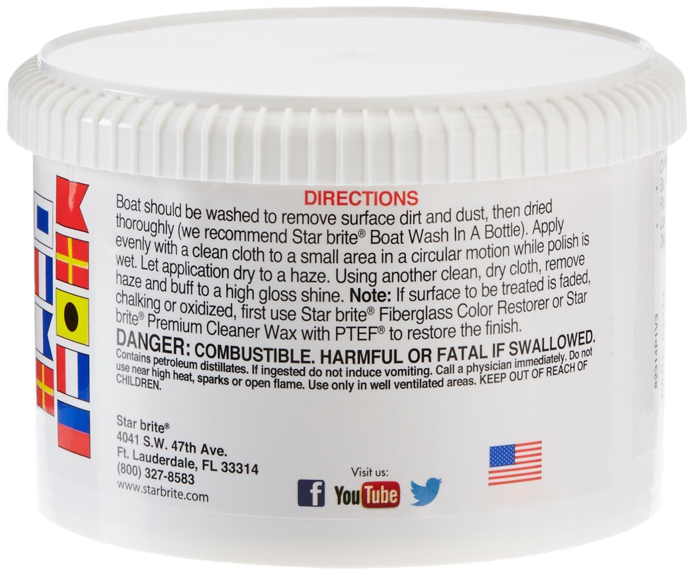 STAR BRITE Presoftened Paste Wax - 14 OZ, High-Gloss Shine, UV Protection, For Fiberglass, Aluminum, Chrome & Painted Surfaces (082314)