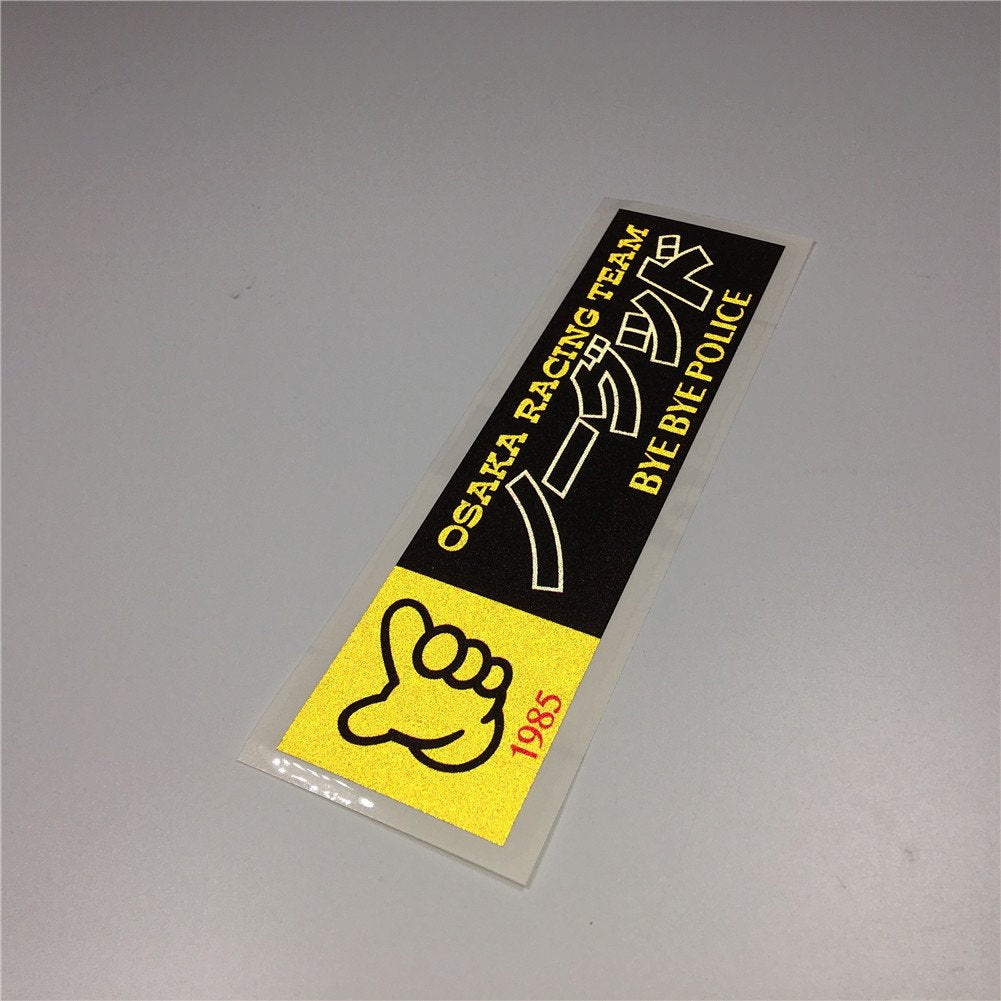 Japan Loop Family JDM NO Good Racing Team BYEBYE 1985 Car Stickers Motorcycle Vinyl Decals 18x4.7cm (Black)